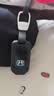 迪加伦 创意钥匙扣 男士 真皮 汽车钥匙扣 腰挂 车用钥匙挂件扣 奥迪大众别克本田吉利奔驰丰田哈弗-月光银 实拍图