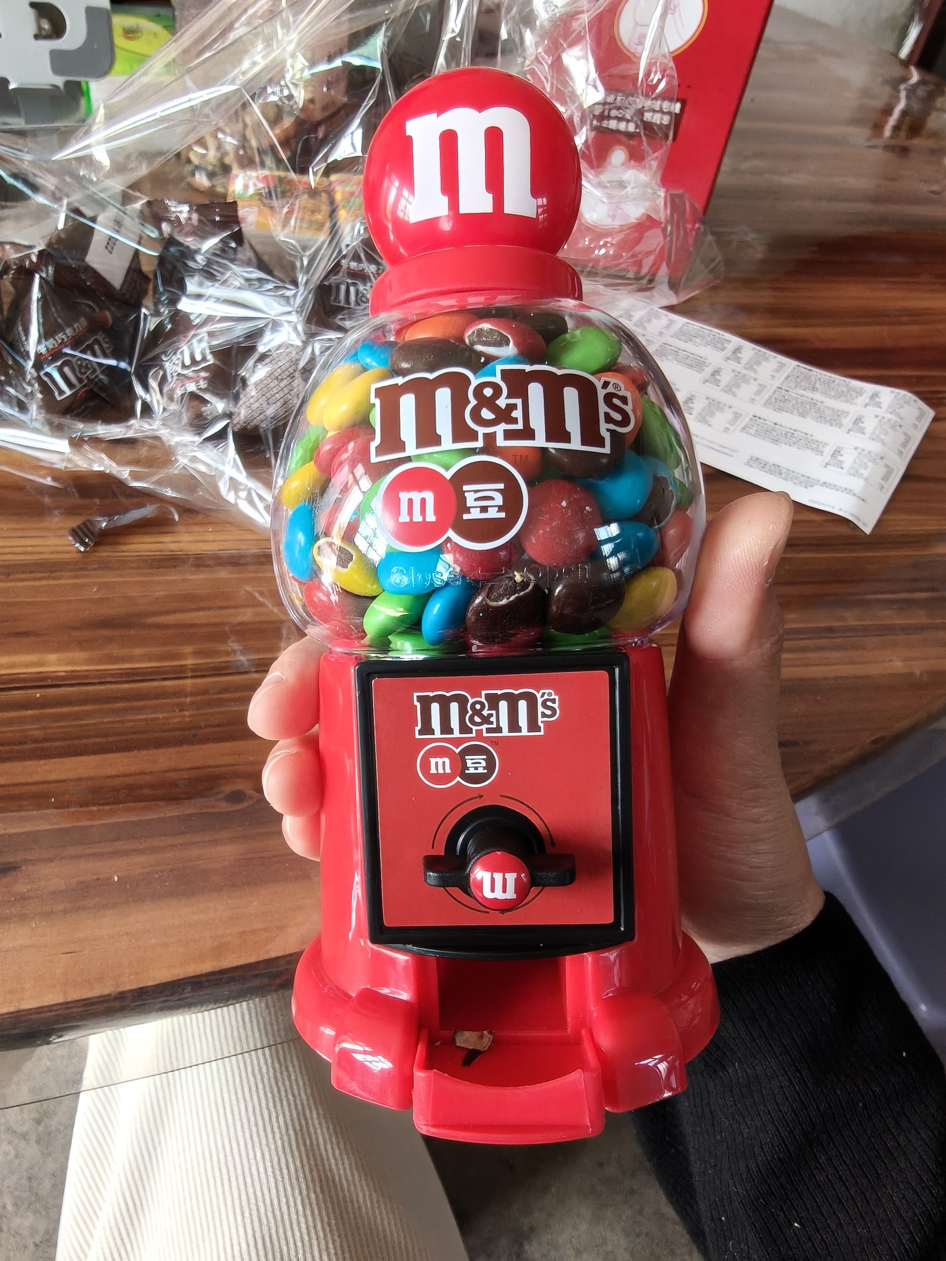 M&M'S糖果豆人机+牛奶巧克力豆 散装324g m豆 休闲零食 糖果 生日礼物 实拍图