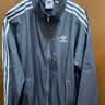 adidas复古风休闲梭织立领夹克早秋外套男女阿迪达斯官方三叶草   深灰   S 实拍图