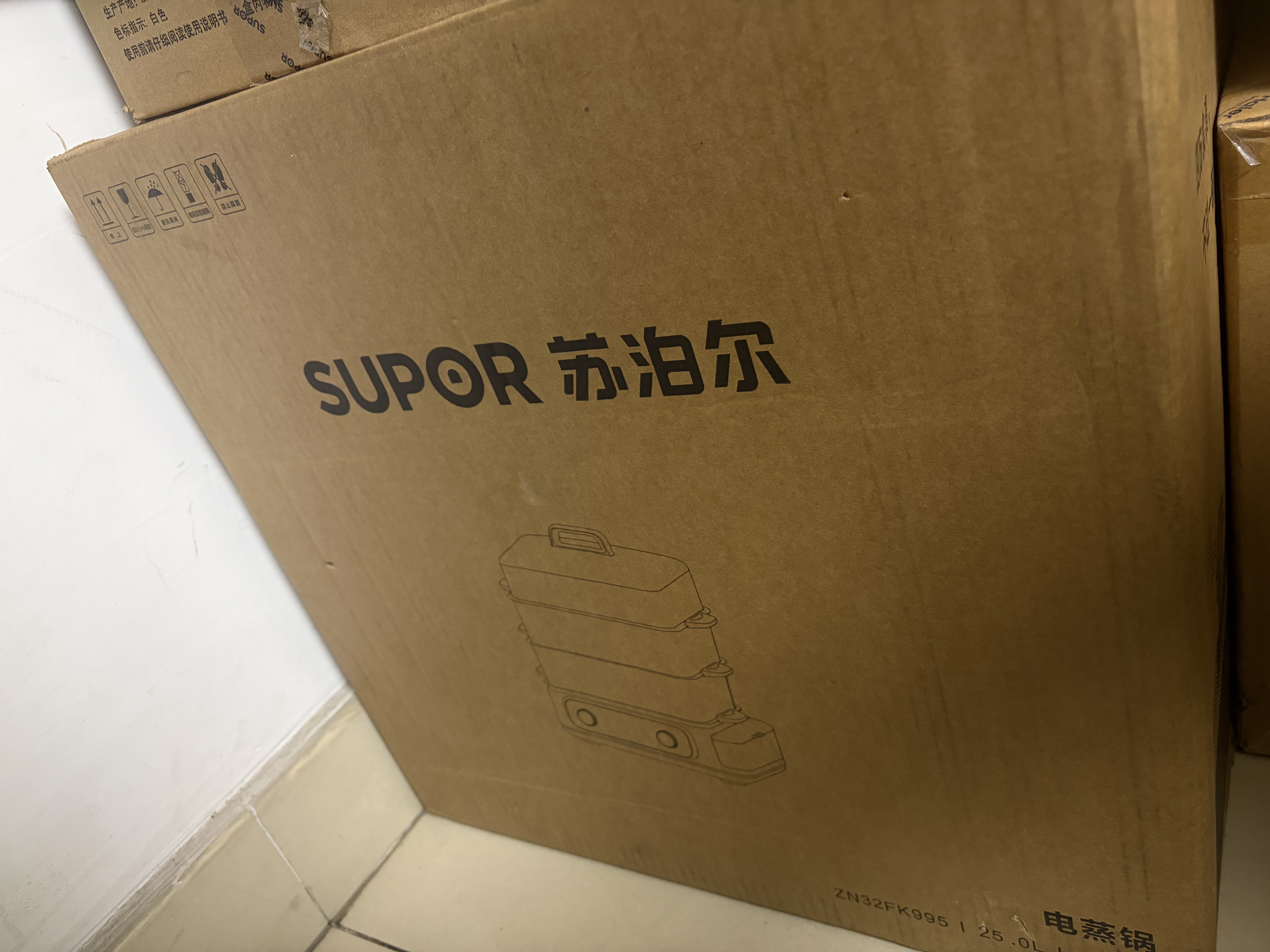 苏泊尔（SUPOR）电蒸锅 25L三层大容量速蒸魔方电热锅 家用多功能电蒸箱 加长蒸屉蒸鱼多用途锅ZN32FK995 实拍图
