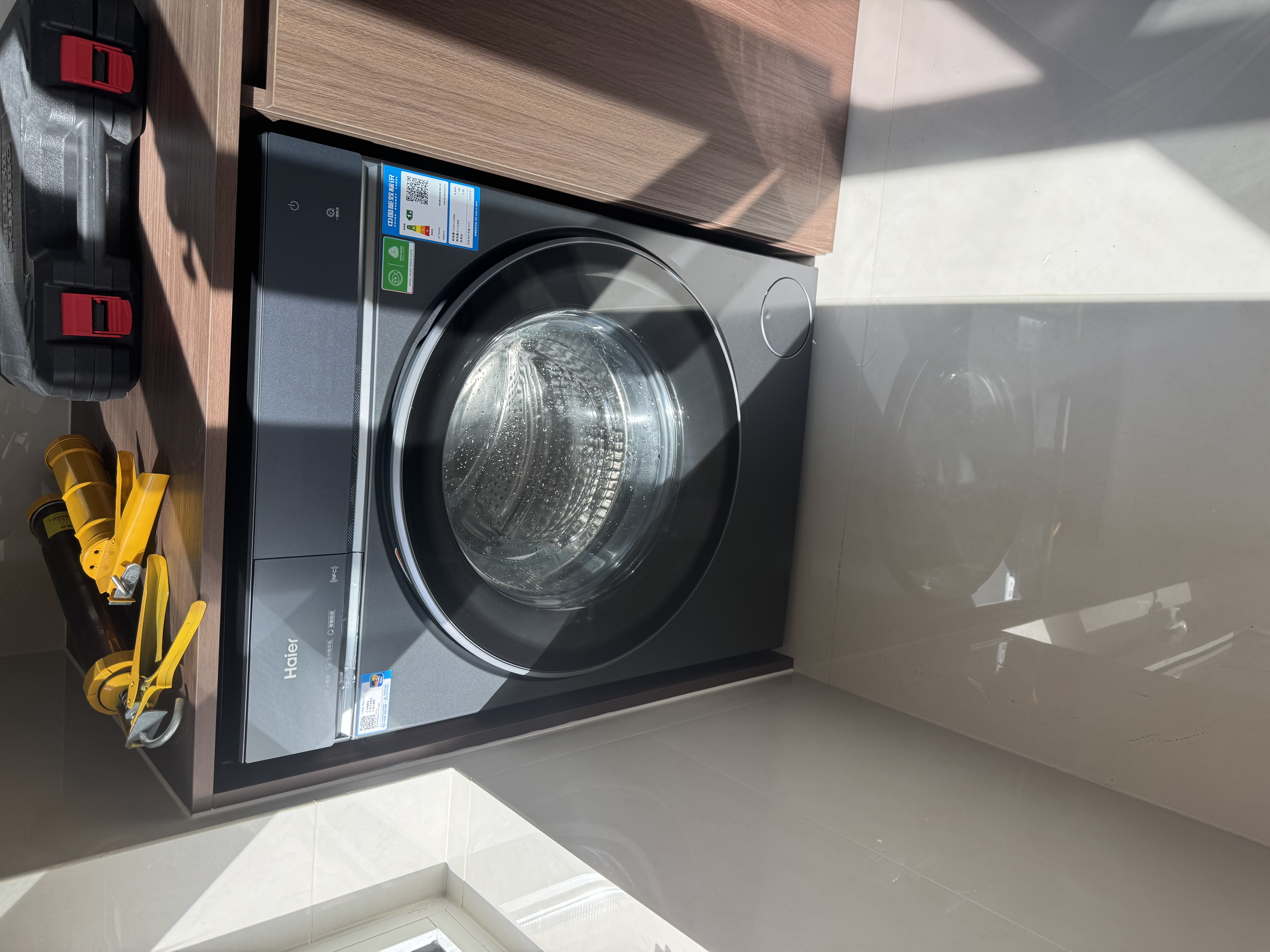 海尔（Haier）[莎莎同款]云溪5.0标准版 滚筒洗衣机全自动单洗 10公斤家用大容量超薄直驱 XQG100-BLE7AD1U1 实拍图