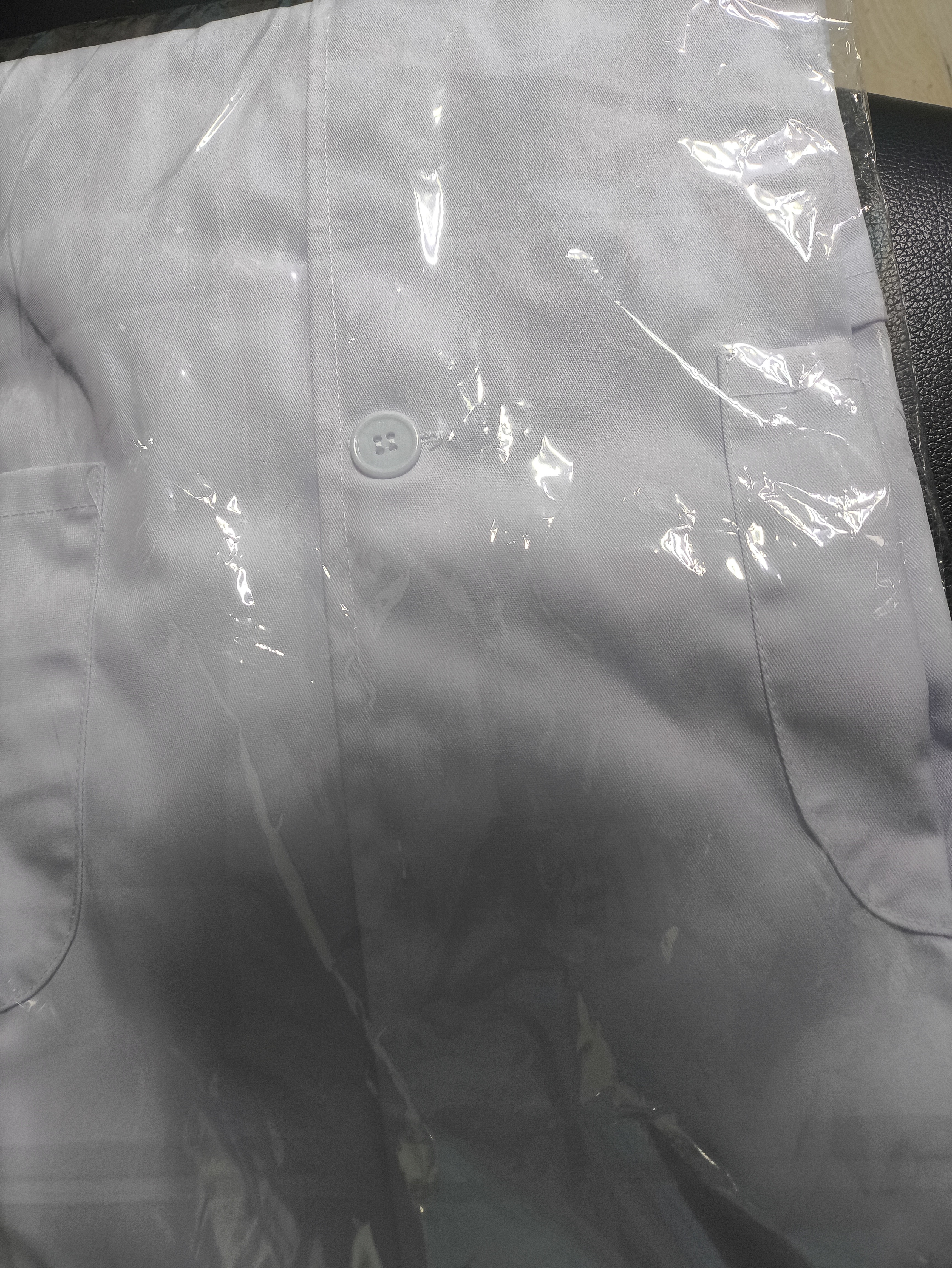 胜丽 白大褂医学生实验服白大褂化学大学生实验室医用男女生长袖纽扣袖口款 BC406W XL码 实拍图