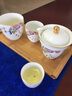 九楼阁 景德镇青花高温陶瓷仿古白酒酒壶酒杯酒具套装高脚杯酒具1壶10杯 黄釉帝王龙 礼盒包装+托盘 实拍图