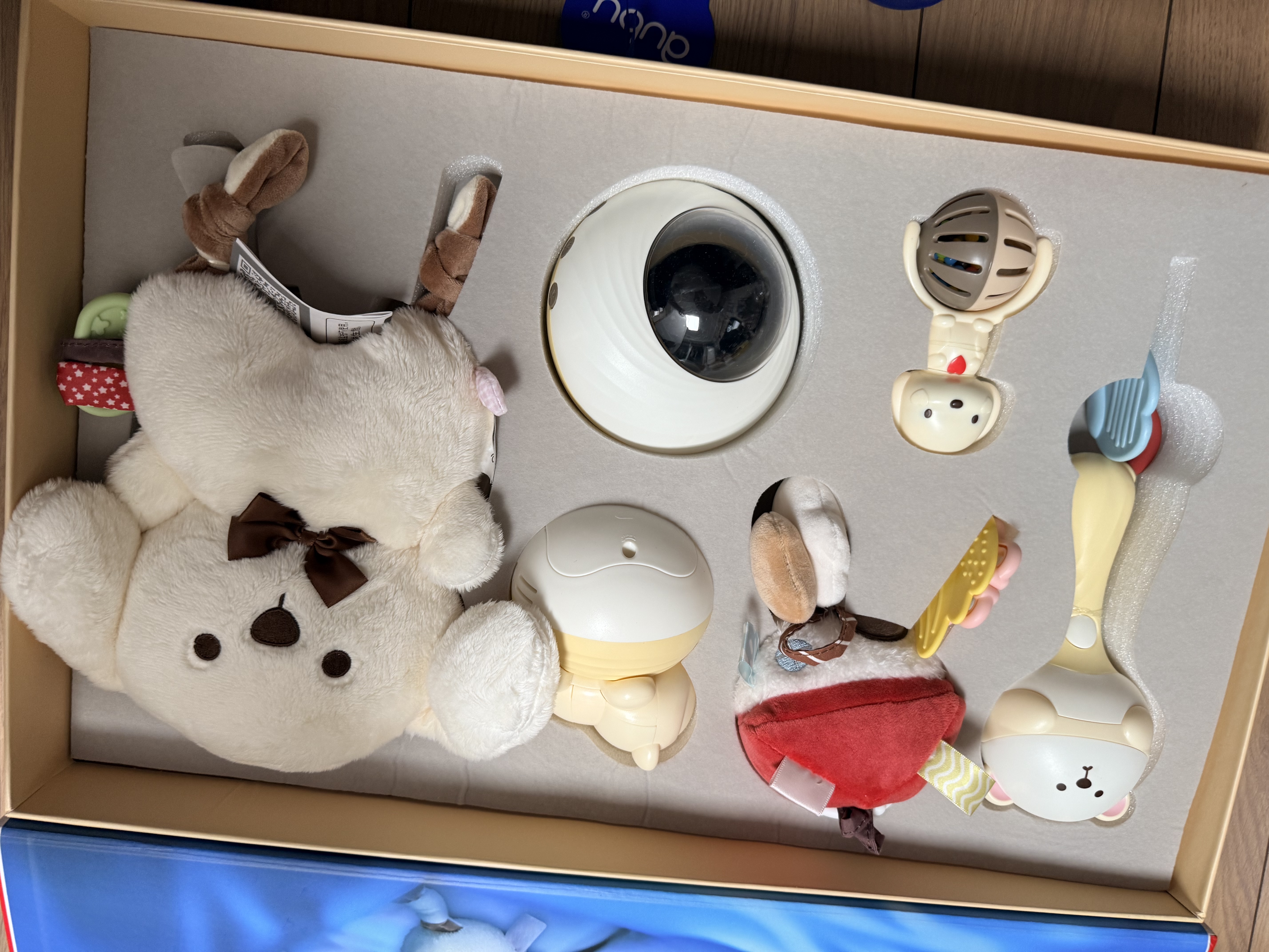 澳贝（auby）新生儿见面礼盒实用安抚玩偶婴儿用品0-6个月玩具牙胶手摇铃礼物 实拍图