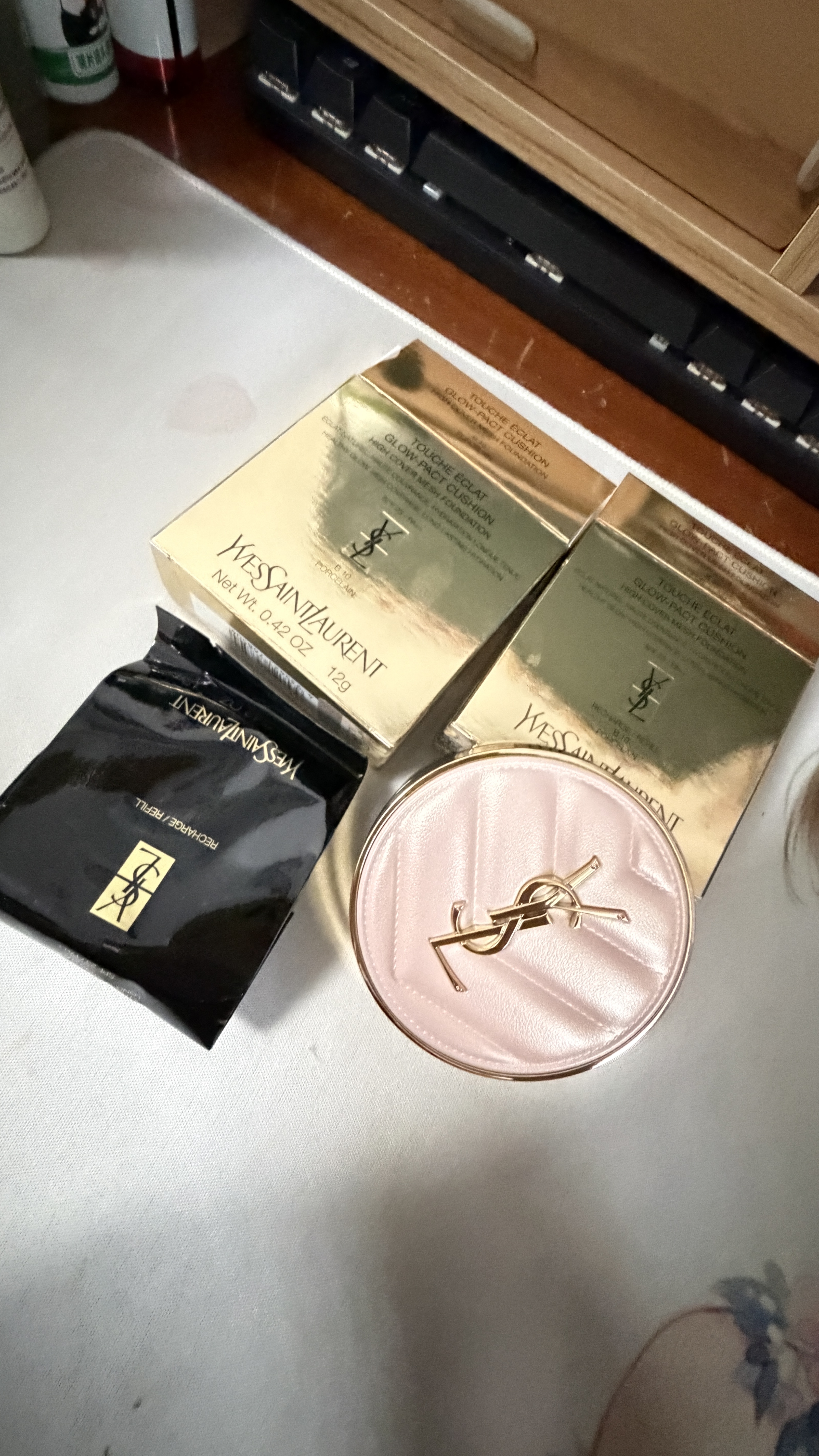YSL圣罗兰【双十一抢购】粉气垫B10干皮挚爱遮瑕持久防晒化妆品生日礼物女 实拍图
