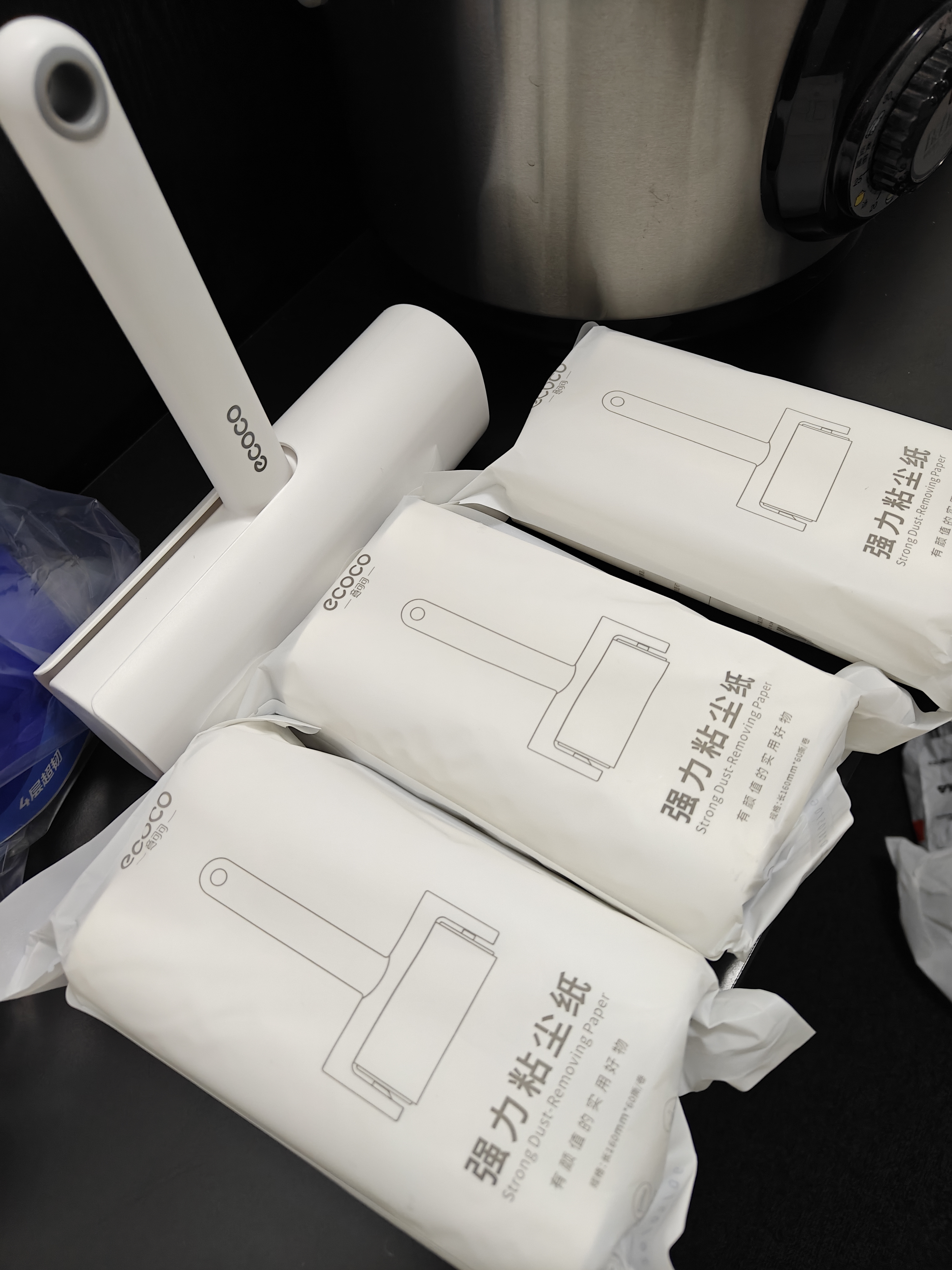 ecoco粘毛器16cm420撕大号床上滚刷粘毛神器粘尘可撕式狗毛清理 实拍图
