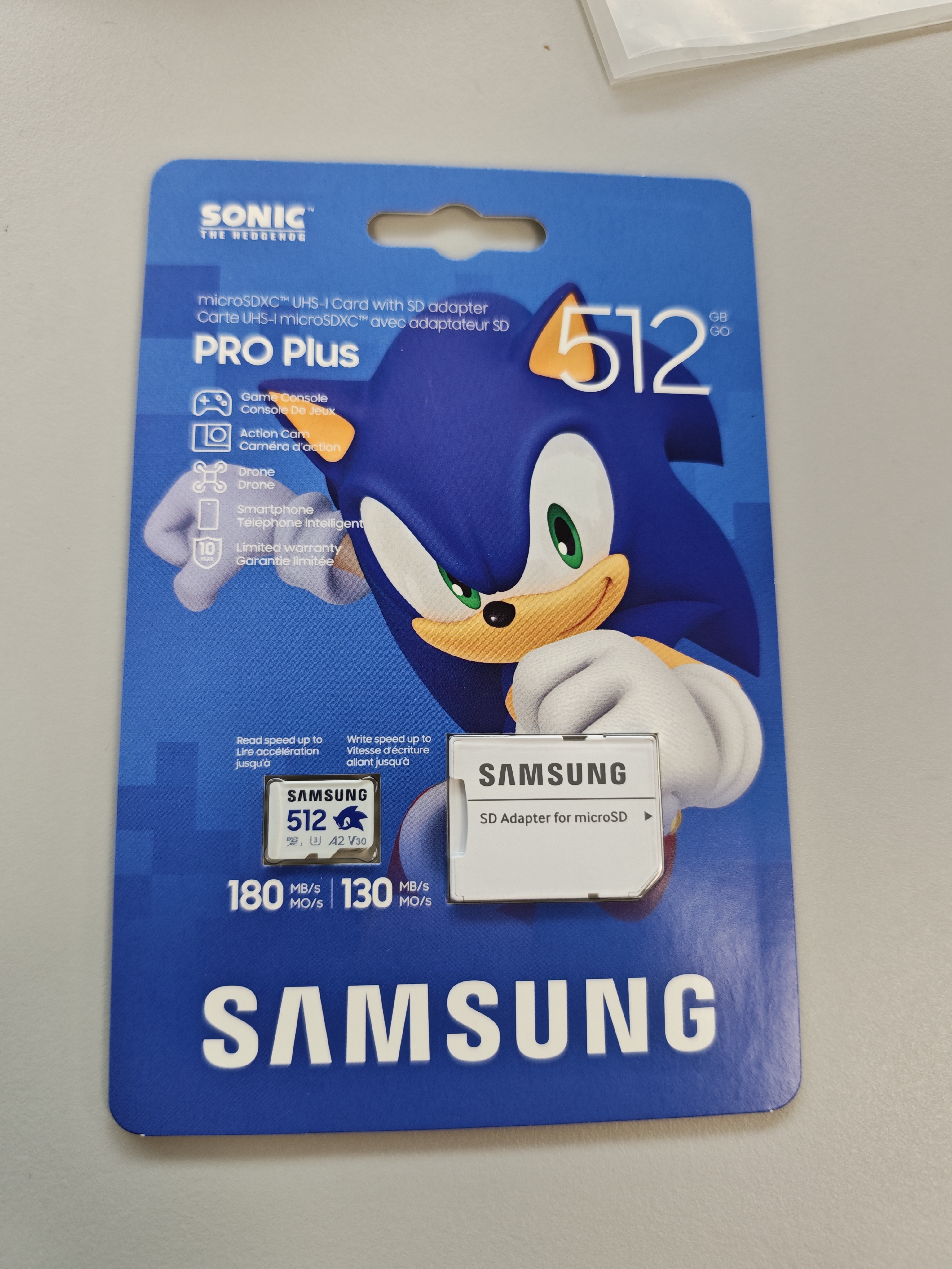 三星（SAMSUNG）512GB TF(MicroSD)内存卡 A2 U3 V30 4K 兼容switch无人机运动相机 索尼克游戏存储卡 读180MB/s 实拍图
