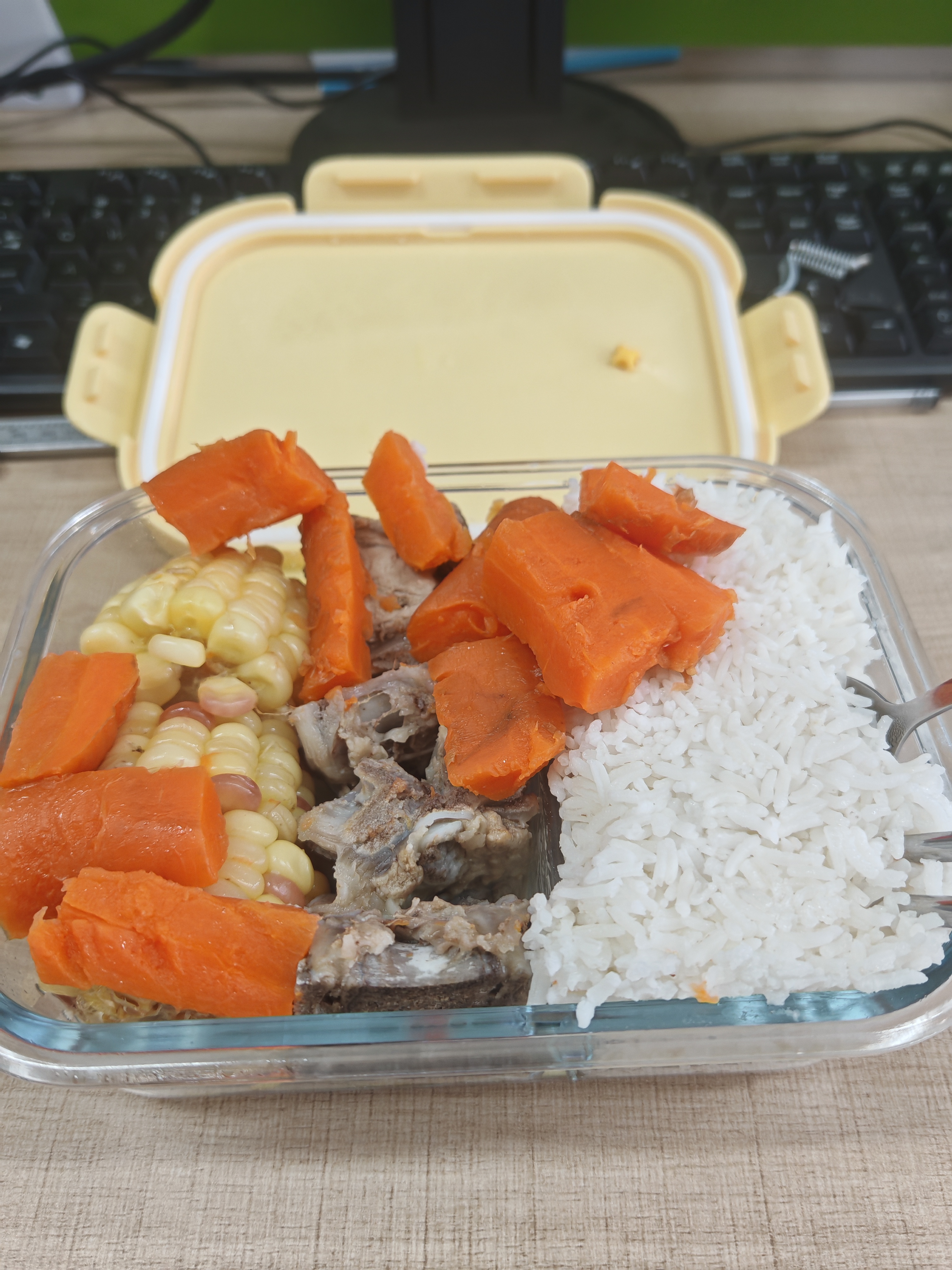 希乐扣玻璃饭盒上班族带饭 微波炉可加热餐盒便当盒大容量保鲜盒 带餐包 实拍图