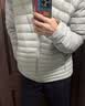 迪卡侬（DECATHLON）短款羽绒服轻薄薄外套户外运动保暖内胆排骨羽绒服TREK100 男款-冰川灰-立领 XL 实拍图