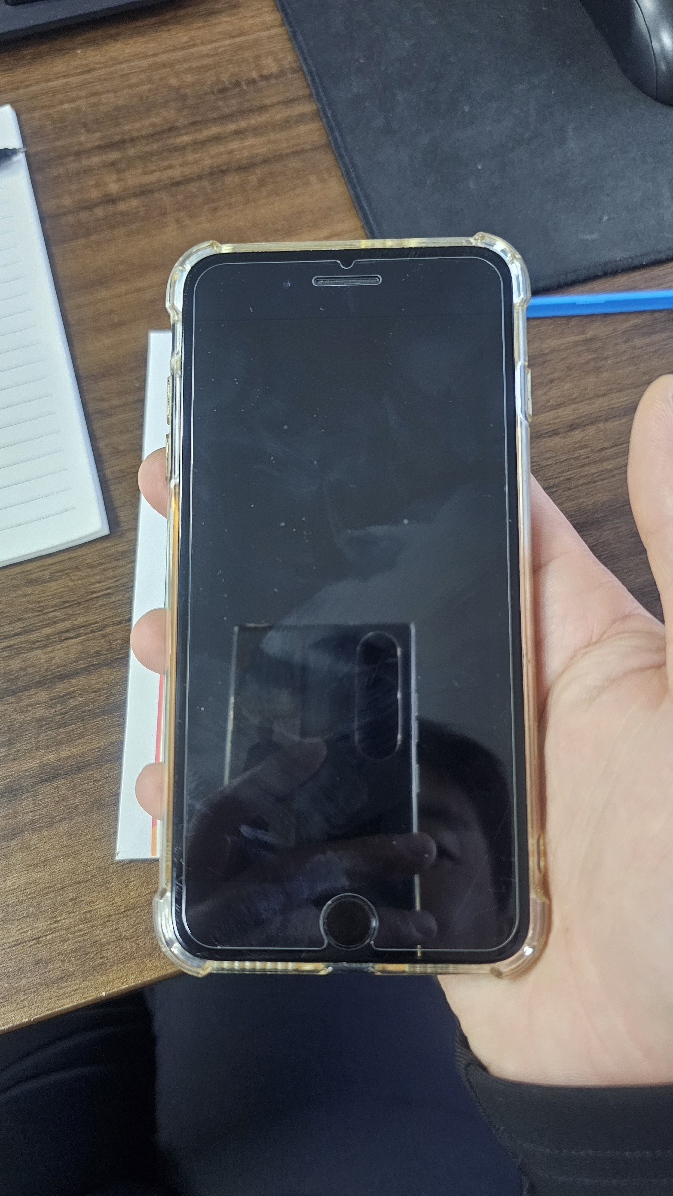 绿联适用苹果8Plus/7Plus/6SPlus钢化膜iphone8Plus/7Plus/6SPlus手机高清防尘抗指纹超薄保护膜2片装 实拍图