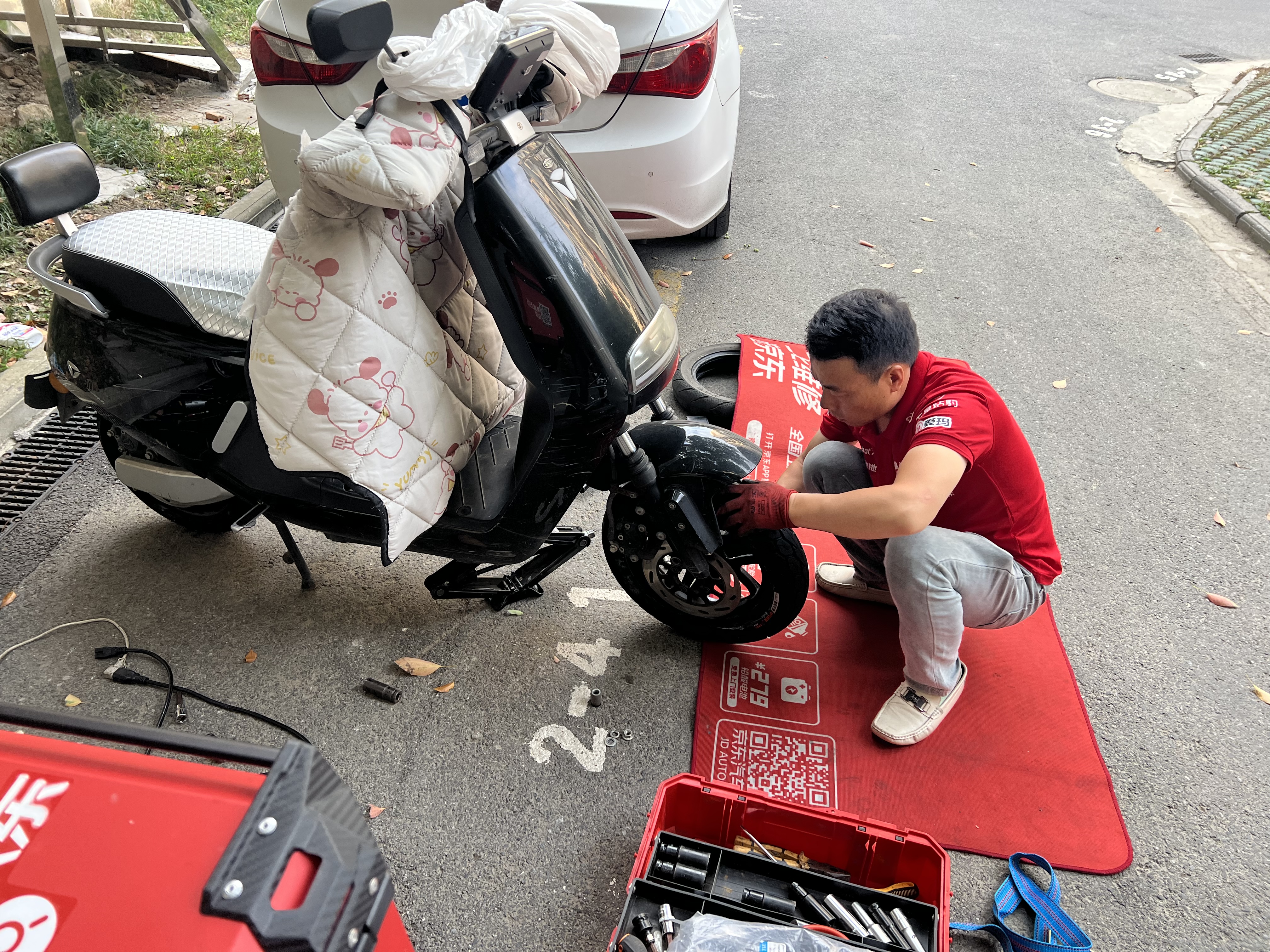 朝阳轮胎90/90-12电动车摩托车踏板车真空胎盾甲腾龙缺气保用8层H-528 实拍图