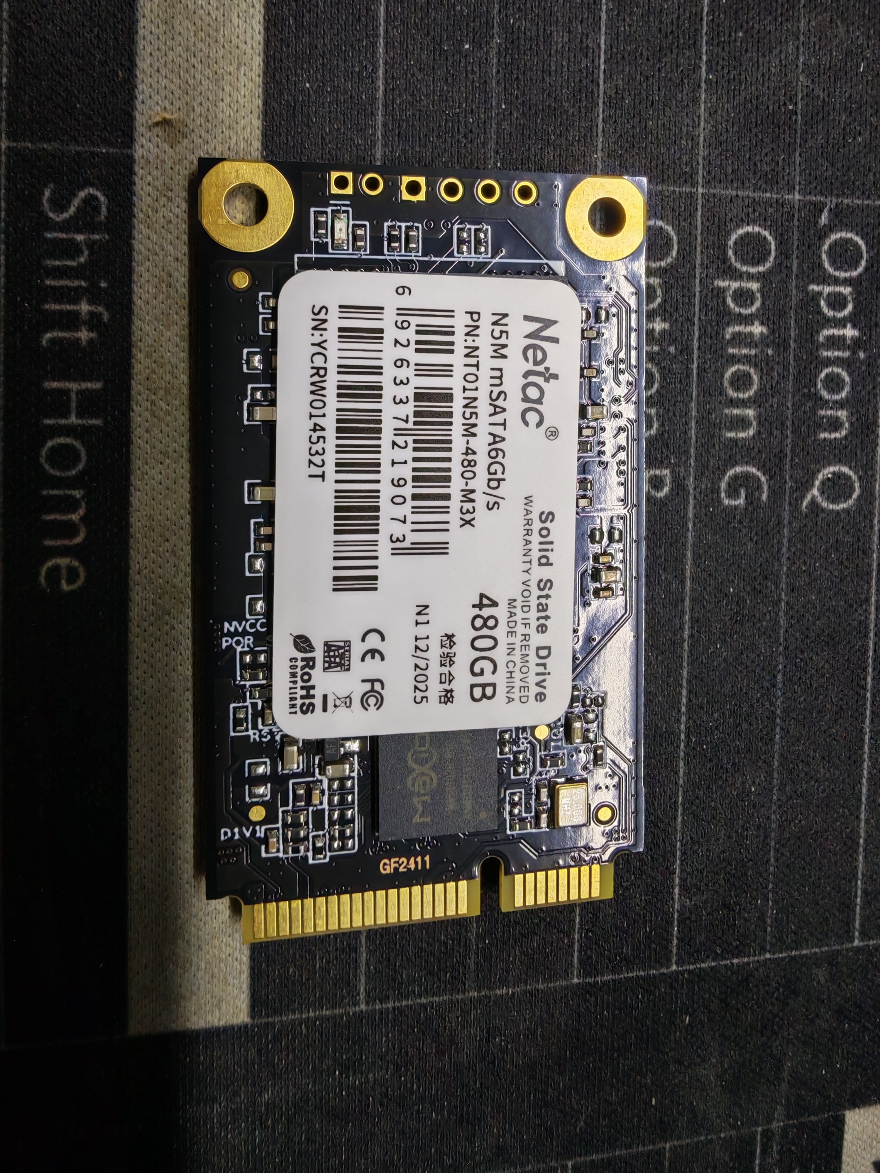 朗科（Netac）480GB SSD固态硬盘 MSATA接口 N5M迅猛系列 纤薄小巧 动力强劲 实拍图