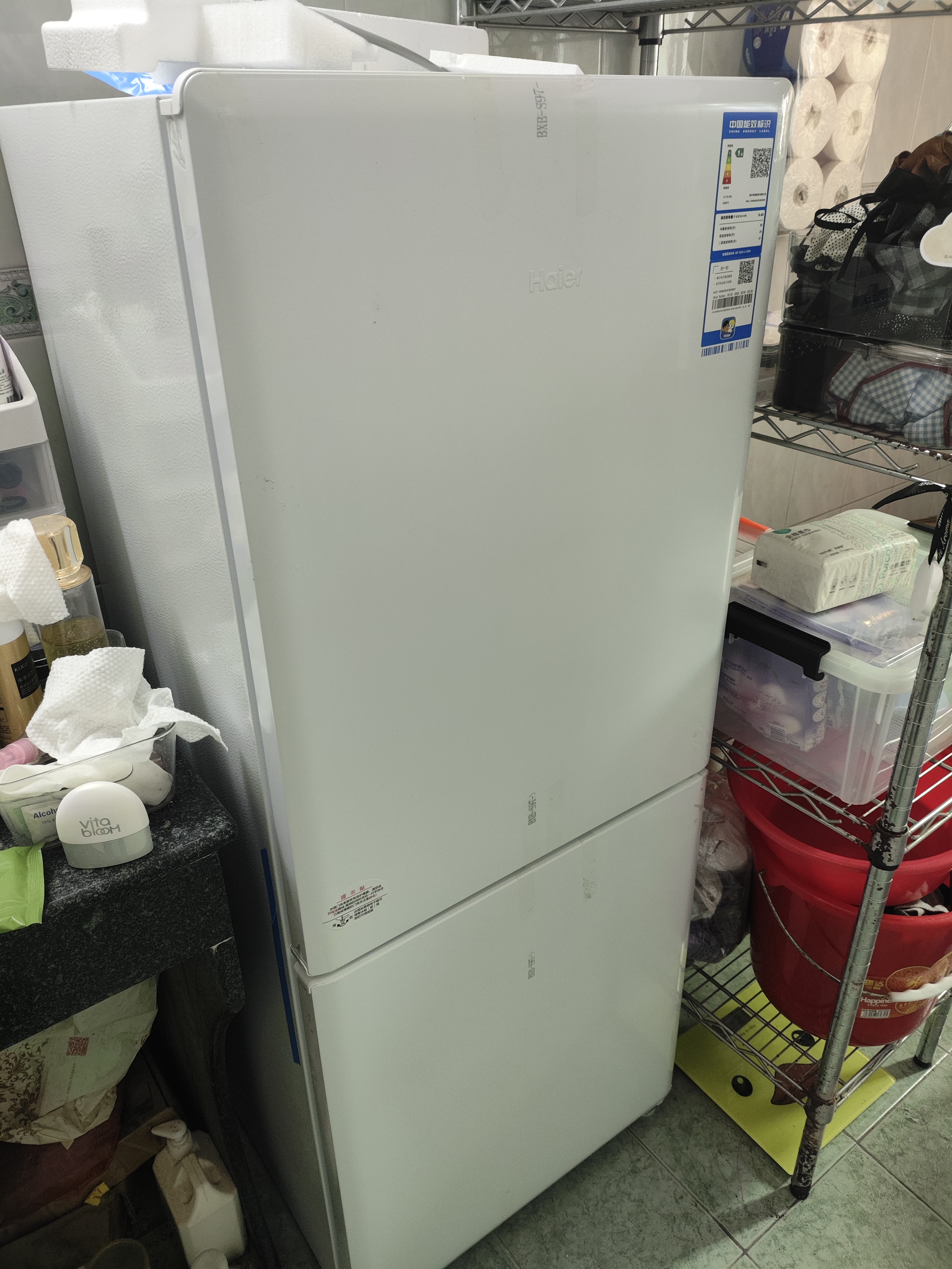 海尔「新国标一级能效风冷无霜」165L两门家用小户型电冰箱省电抗菌净味白色HC2-165WGHC2E9WV国家补贴 实拍图