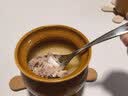 京东京造 炖盅【传统瓦罐】陶瓷蒸蛋辅食带盖赠勺子 瓦罐450ML棕色2只装 实拍图