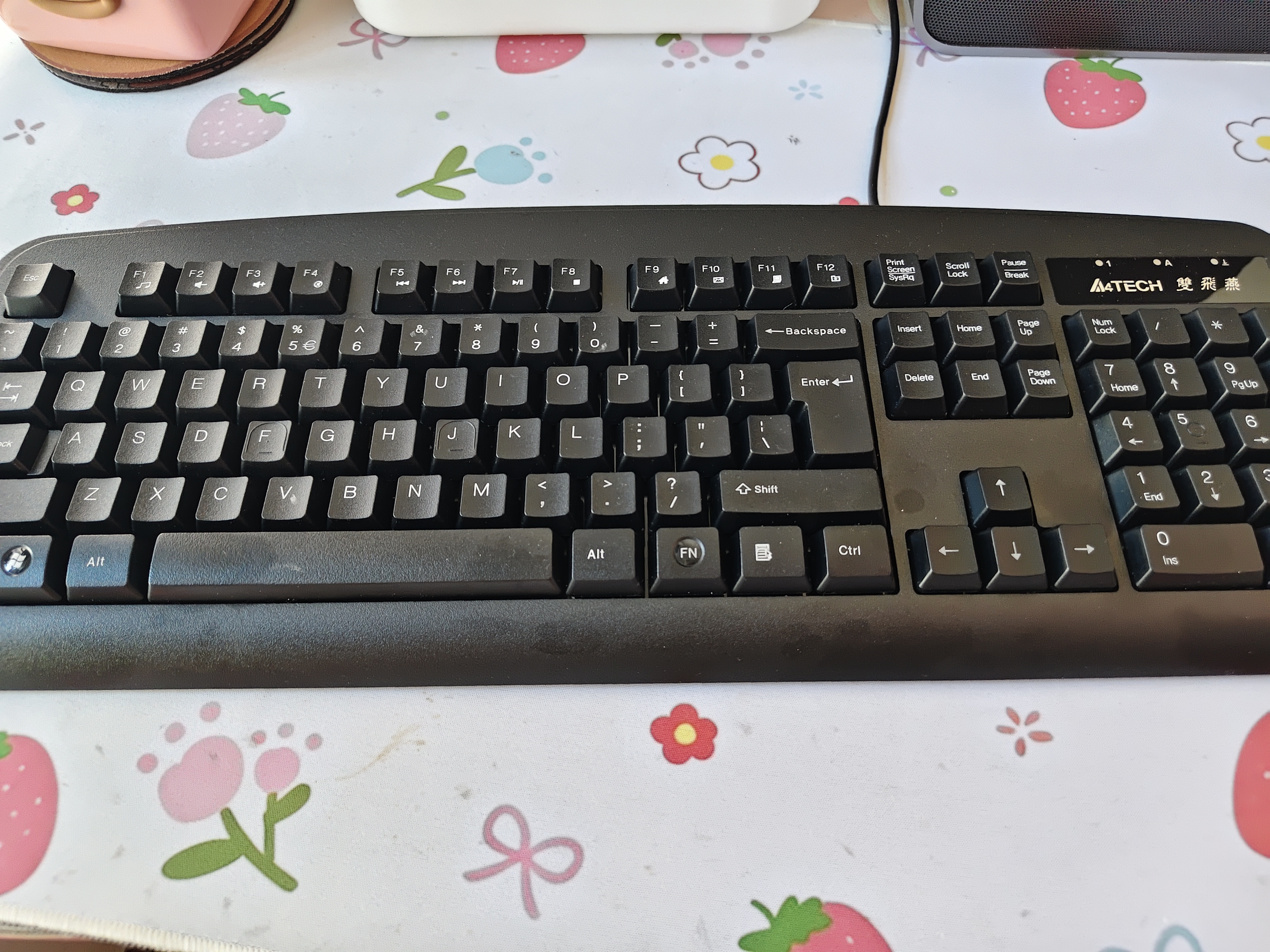双飞燕（A4TECH）KB-8 104键有线键盘 薄膜键盘台式电脑键盘办公键盘办公打字手感好大回车键 USB接口 黑色 有线 实拍图