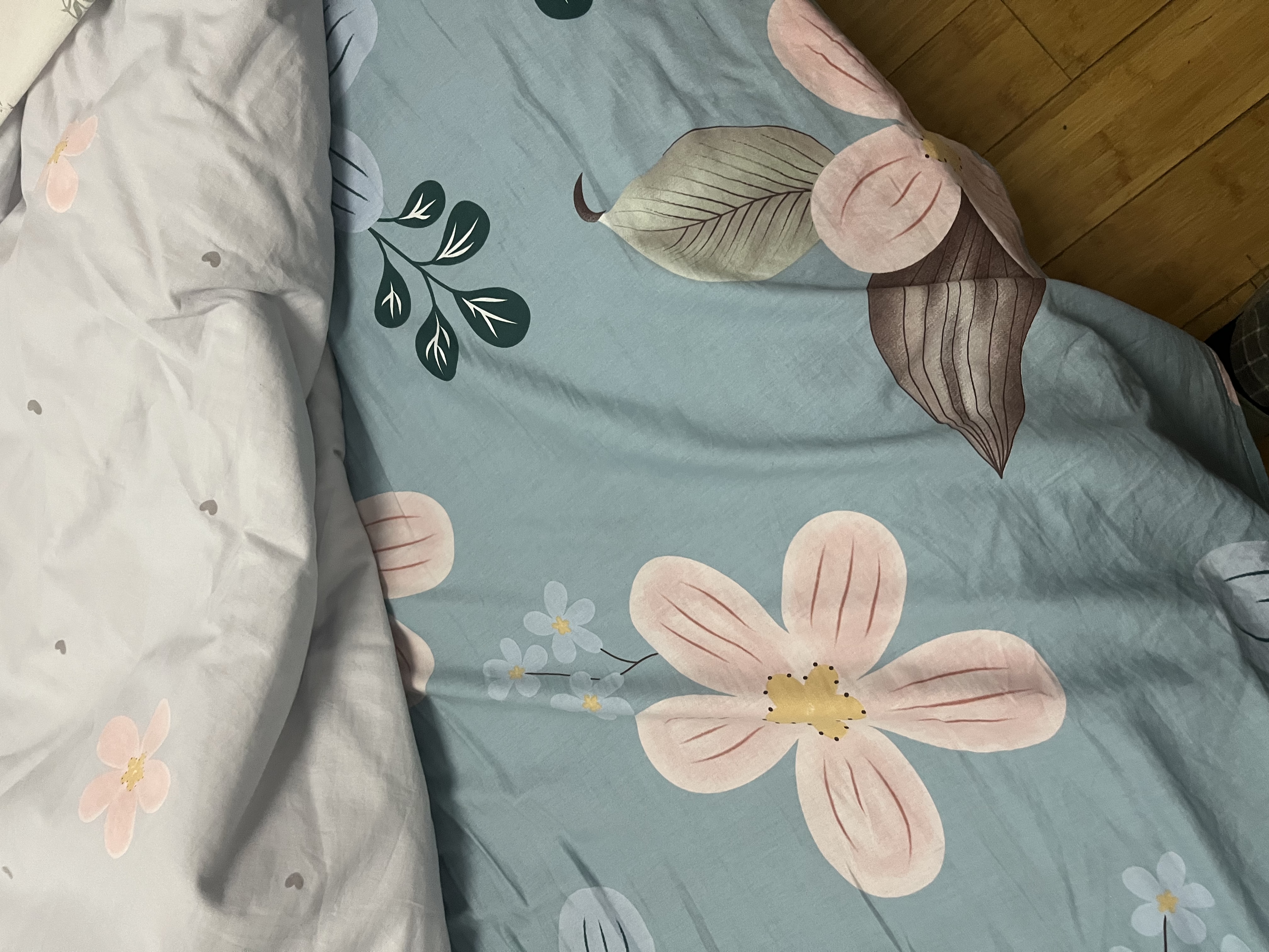 洁丽雅（Grace）A类床单单件 100%纯棉7A抗菌面料床单  200*230cm 花语 实拍图