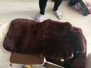 首赋汽车坐垫冬季羊毛 羊剪绒通用短毛毛绒皮毛一体毛垫 冬天保暖座套 咖啡色  实拍图