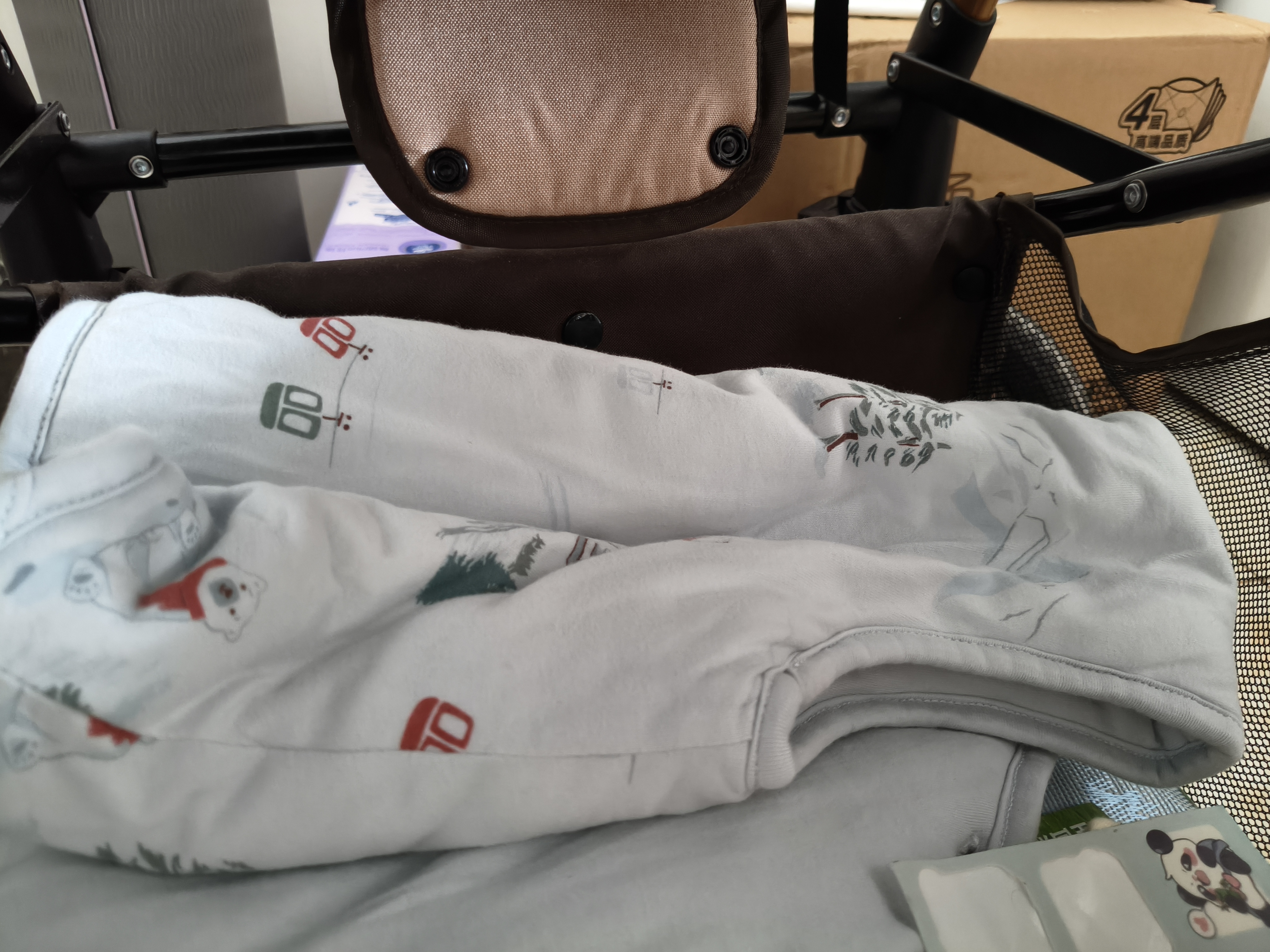 童泰（TONGTAI）婴儿马甲秋冬纯棉夹棉宝宝衣服加厚背心坎肩马夹上衣蓝色73cm 实拍图