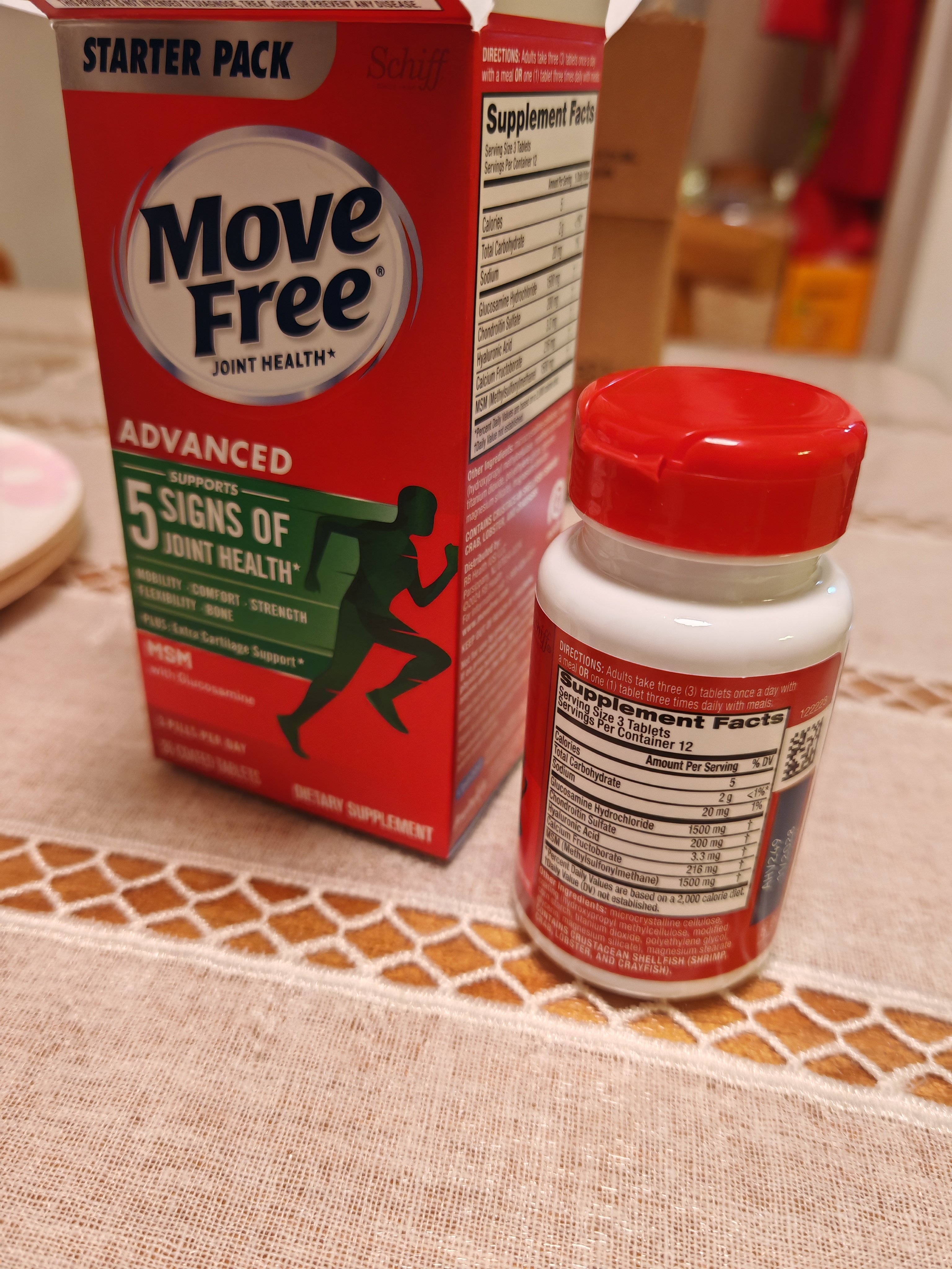 Move Free益节【央妈同款】氨糖软骨素钙片绿瓶120粒 中老年人美国原装进口 实拍图
