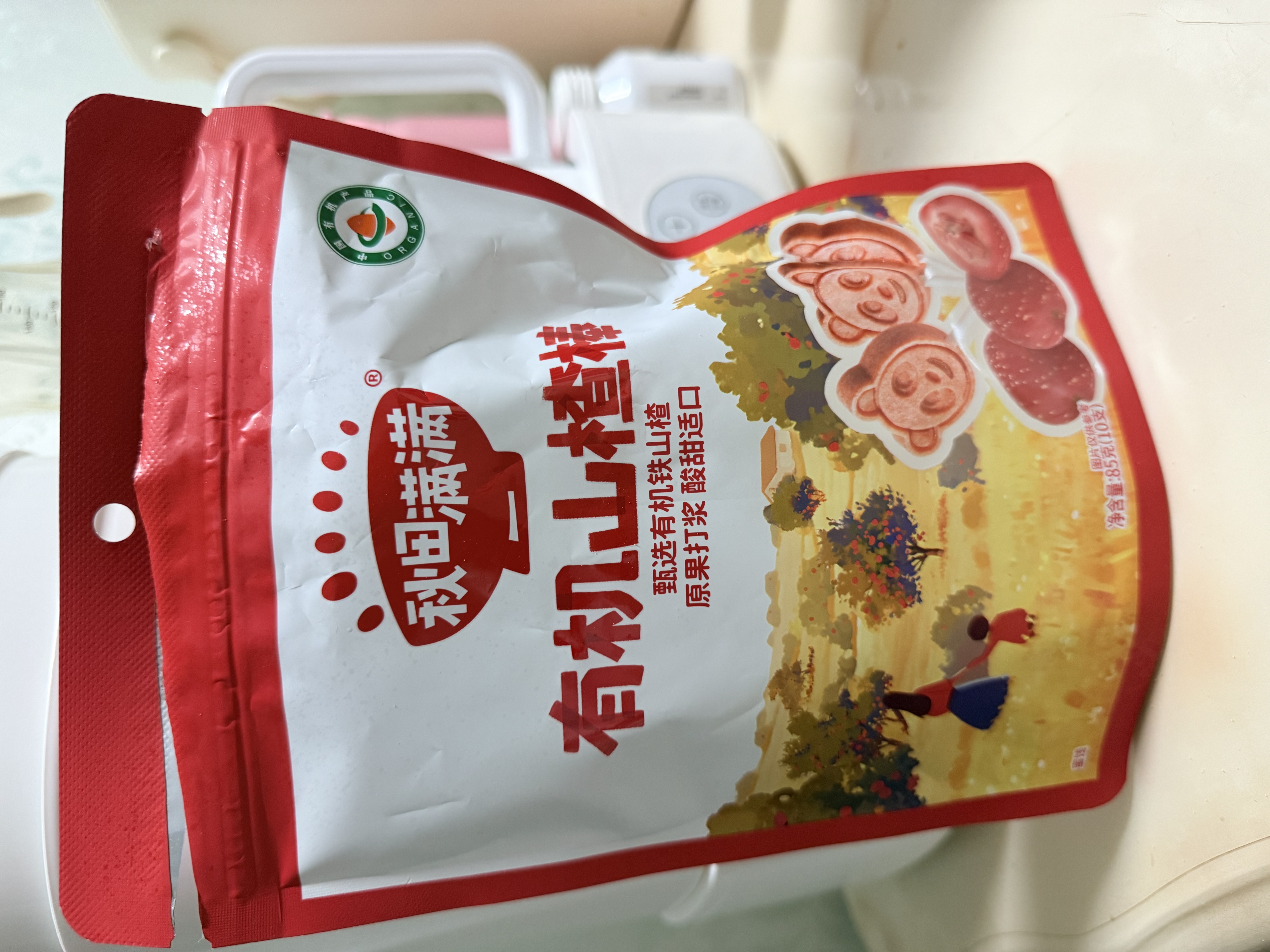 秋田满满有机山楂棒85g儿童零食棒棒糖无添加剂独立装享宝宝零食谱 实拍图