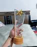 赢哲水晶奖杯定制实木创意金属树脂奖牌优秀员工照片亚克力发光奖杯运动会篮球台球颁奖退休纪念品摆台 水晶实木奖杯-03（百款可选） 咨询客服-免费设计 实拍图