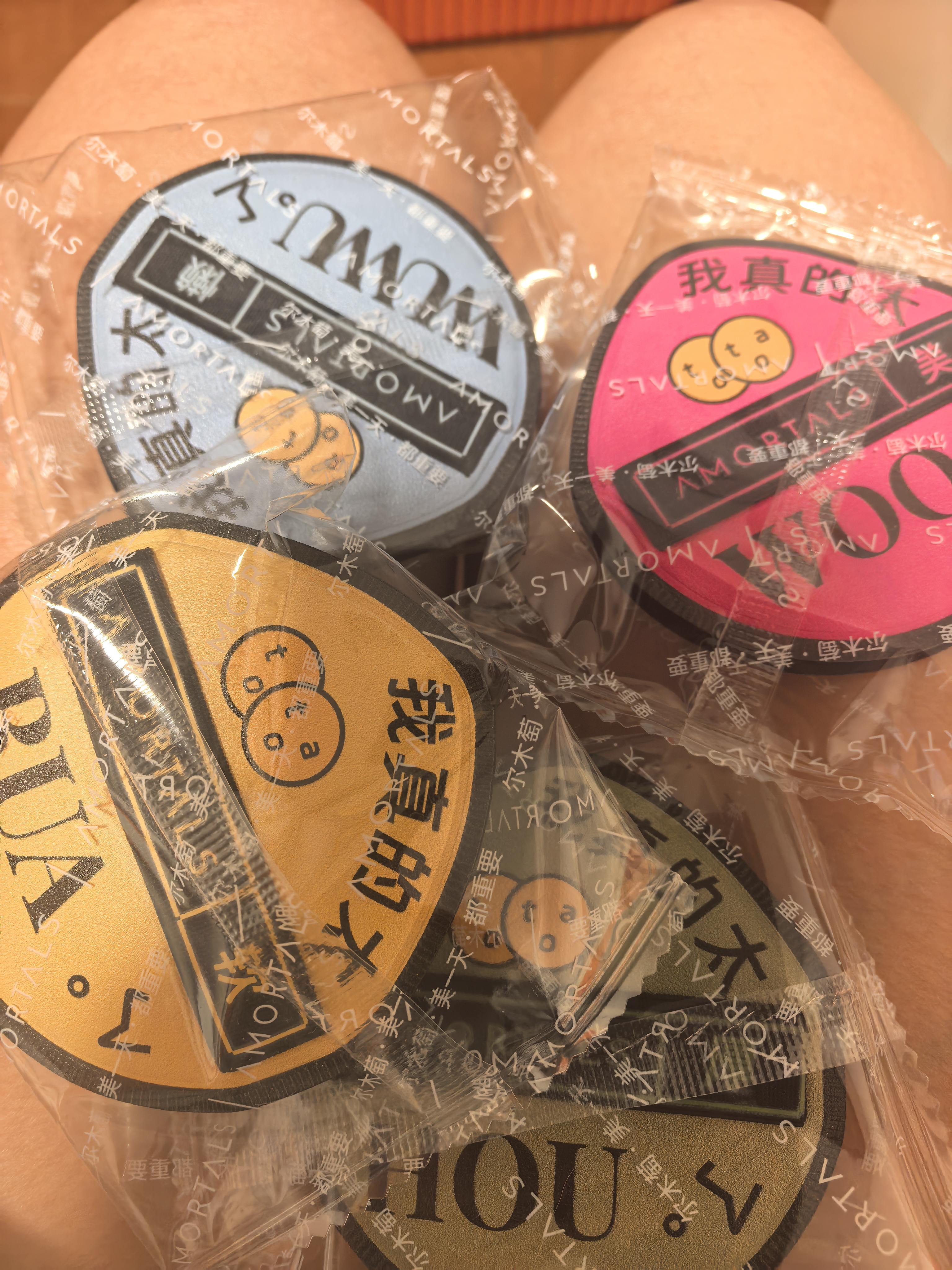 尔木萄（AMORTALS）丁禹兮同款新年礼物黑加粉扑棉花糖化妆干湿两用不易吃粉5枚 实拍图