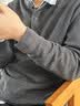 优衣库华夫格亨利领套头衫/长袖男装女装情侣T恤482766 486104 486104/32深米色 L 实拍图