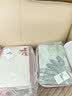 水星家纺床上纯棉被套床单四件套亲肤透气套件全棉被罩200*230cm1.5米床-青颜 实拍图