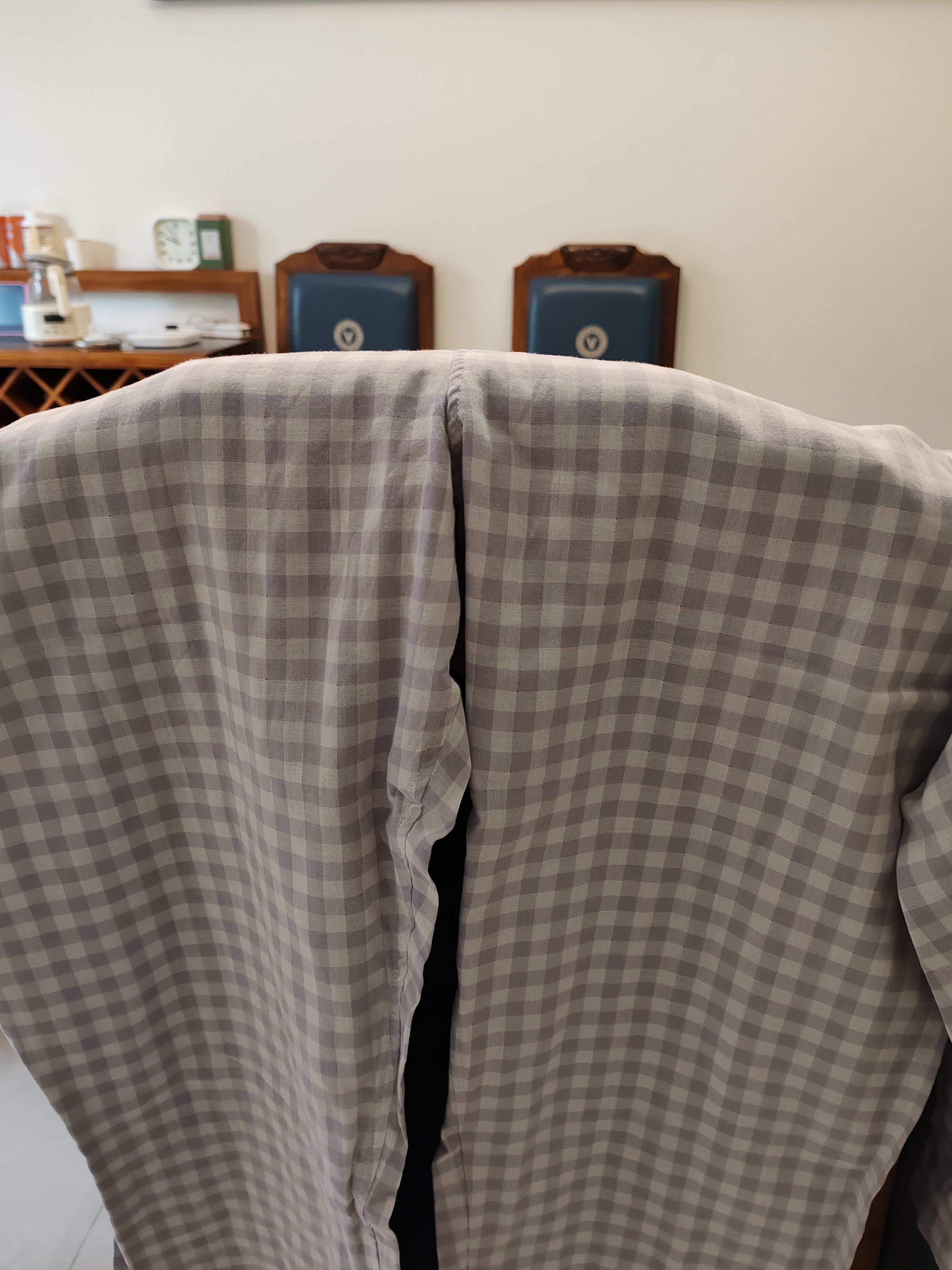 MUJI[自营限定款]女士无侧缝 双层纱织睡衣 纯棉家居服 薰衣草色 L 实拍图
