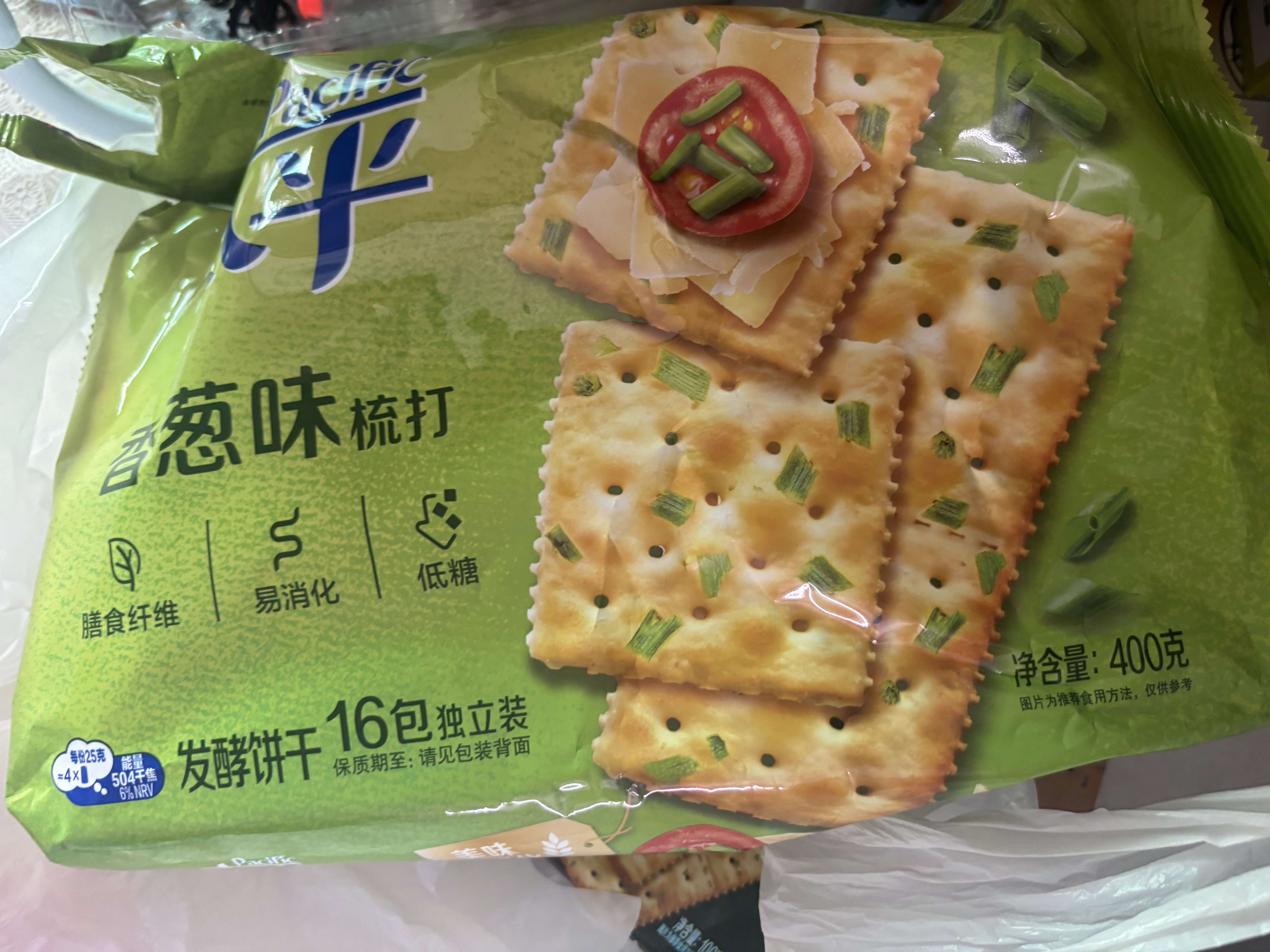 太平苏打饼干营养美味香葱味400g易消化含膳食纤维休闲零食早餐下午茶 实拍图