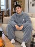 雪中飞珊瑚绒睡衣男士秋冬季2026年新款加绒加厚法兰绒家居服套装可外穿 NSJLY-KS17青瓦灰雪花绒K字标男 【柔软抗静电】 L -170/88A 【建议100-130斤】 实拍图