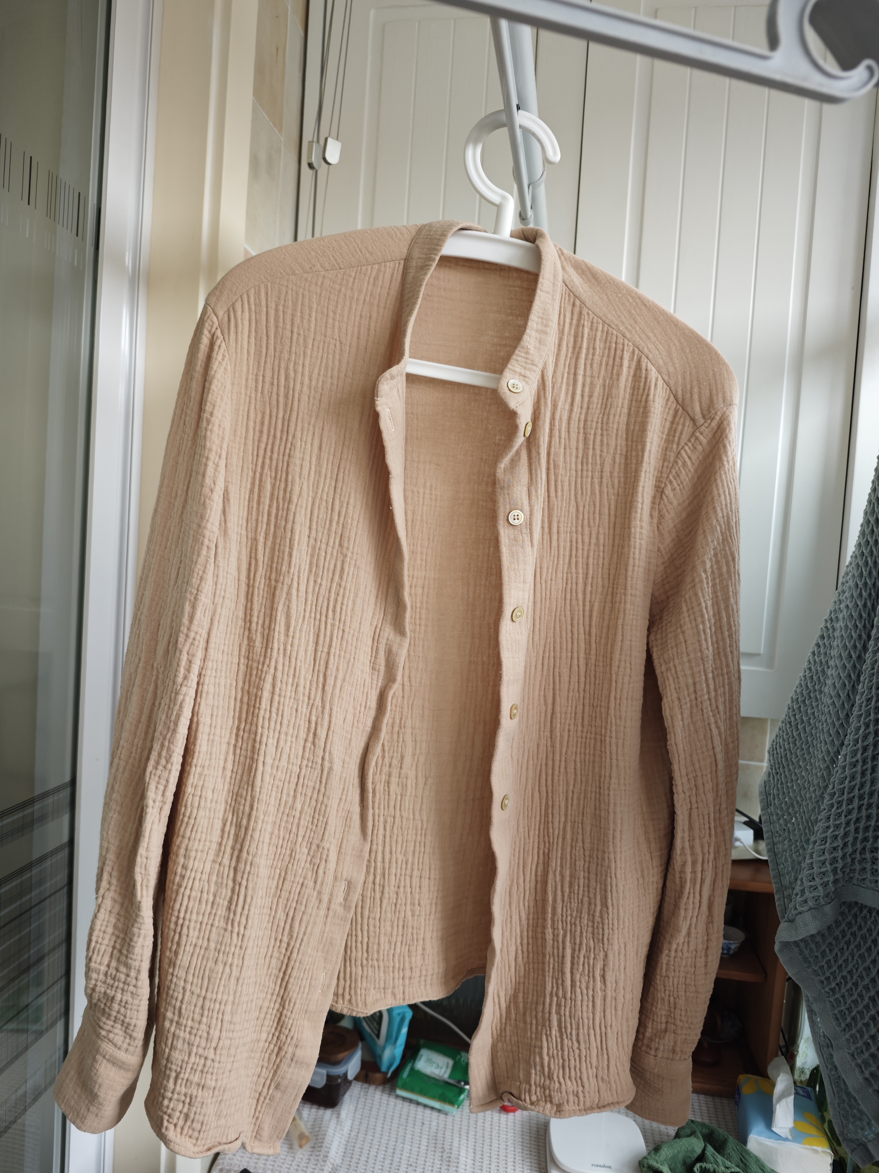 京东京造 衣架无痕防滑衣服架宽肩西服大衣晾衣架子加厚衣服挂衣撑5个白 实拍图