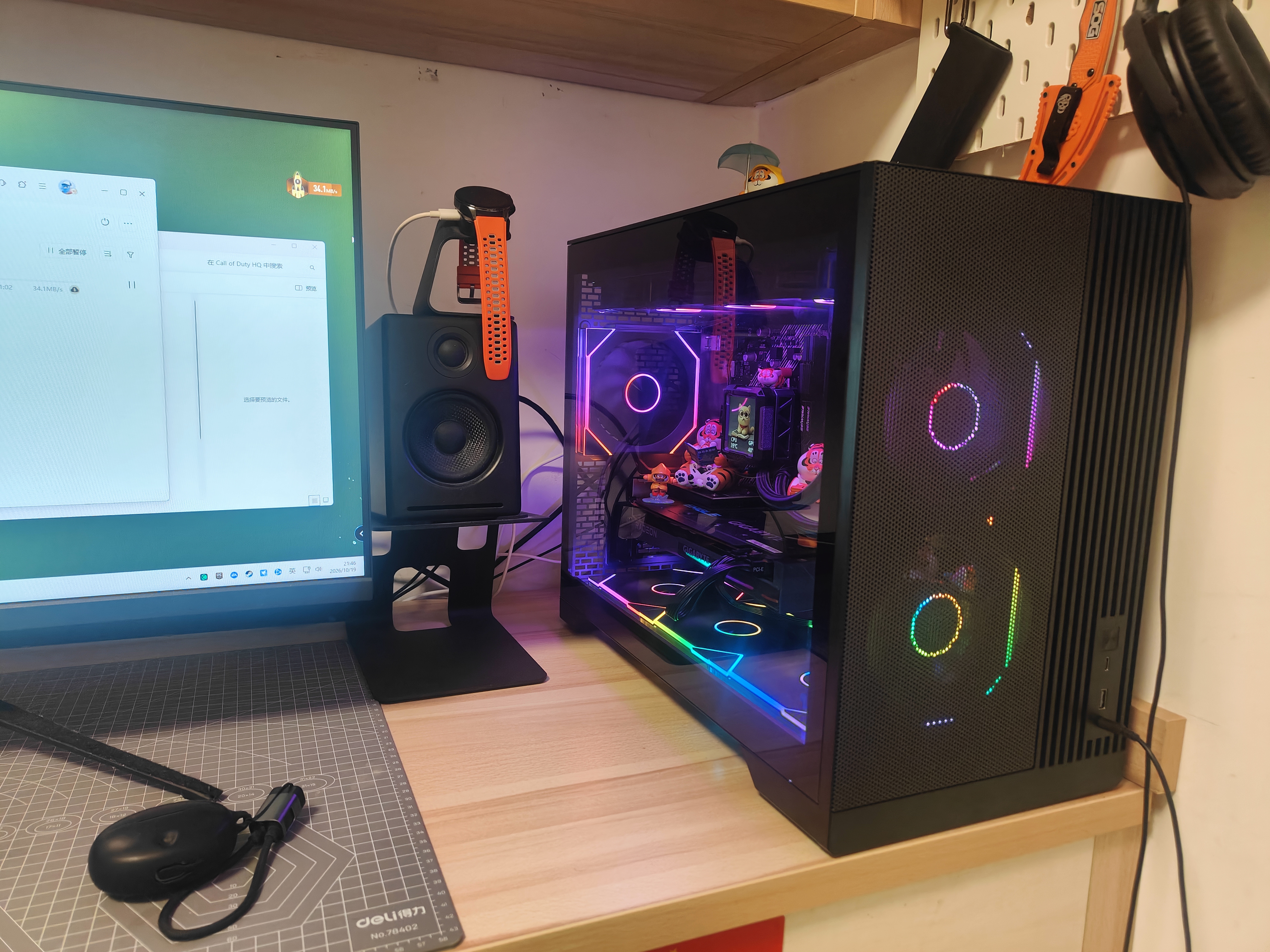 追风者（PHANTEKS）XT M3小旋风MATX黑色侧透散热台式电脑桌面小机箱(360水冷/9风扇位/四槽PCI/Type-C 20Gb)  实拍图