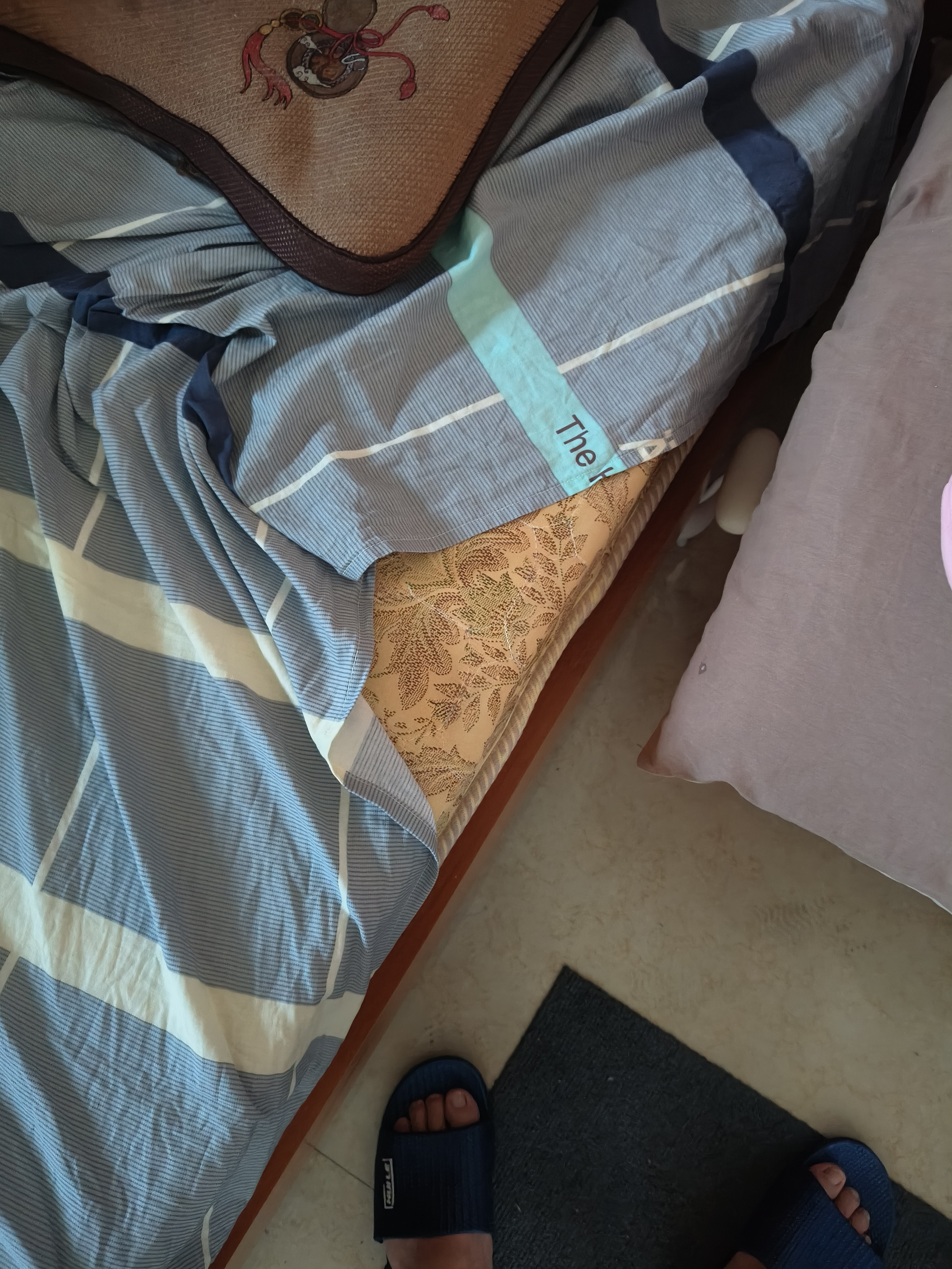 洁丽雅（Grace）床单7A抗菌纯棉双人四季亲肤床上用品被单床罩 简序方格灰2*2.3m 实拍图