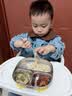 COOKSS儿童餐盘宝宝吸盘式304不锈钢辅食盘学生饭盒餐具三格托盘 实拍图