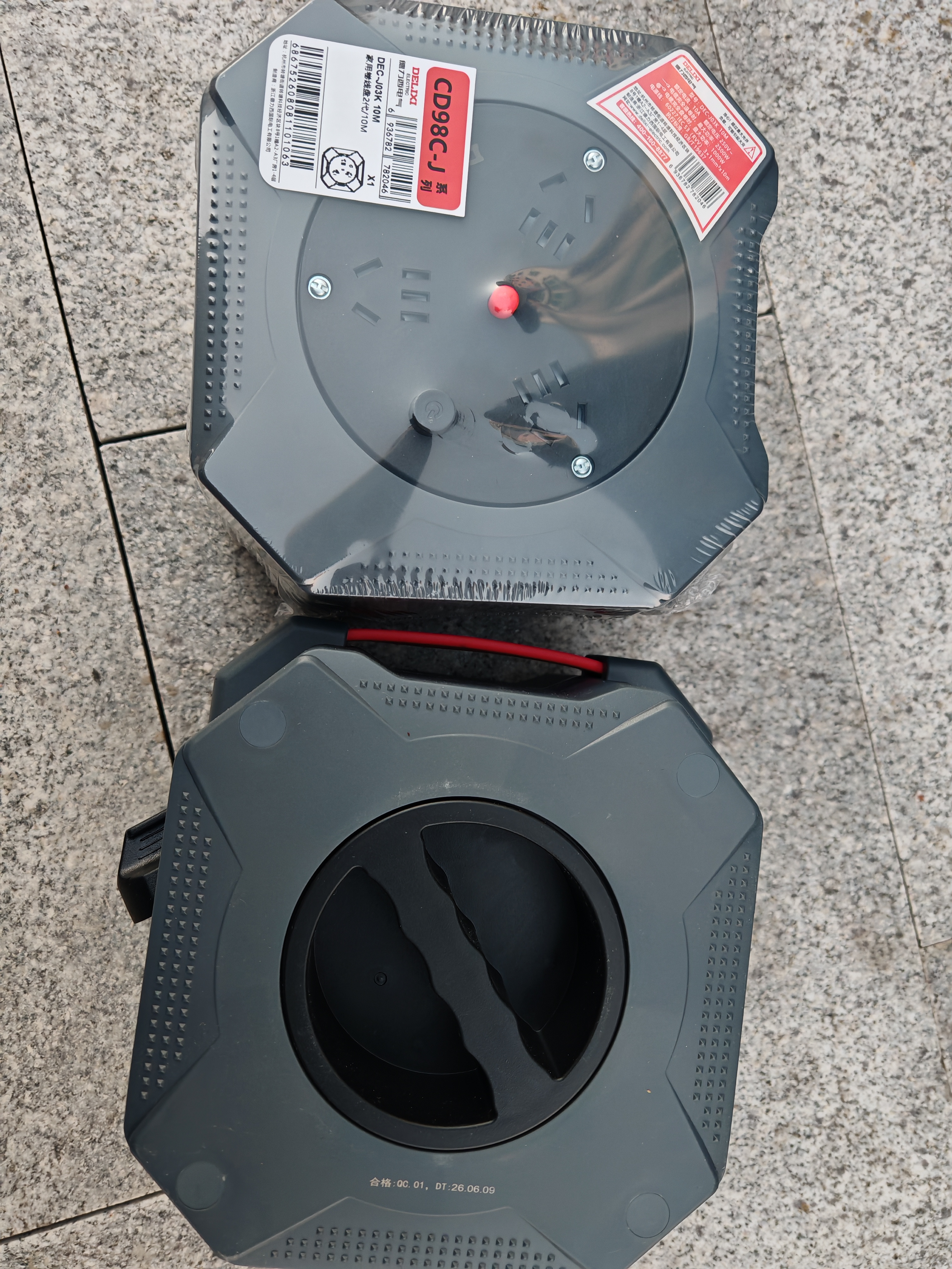 德力西过热保护卷线盘绕线盘/工程接线盘/移动户外家用拖线盘 工程专用 实拍图