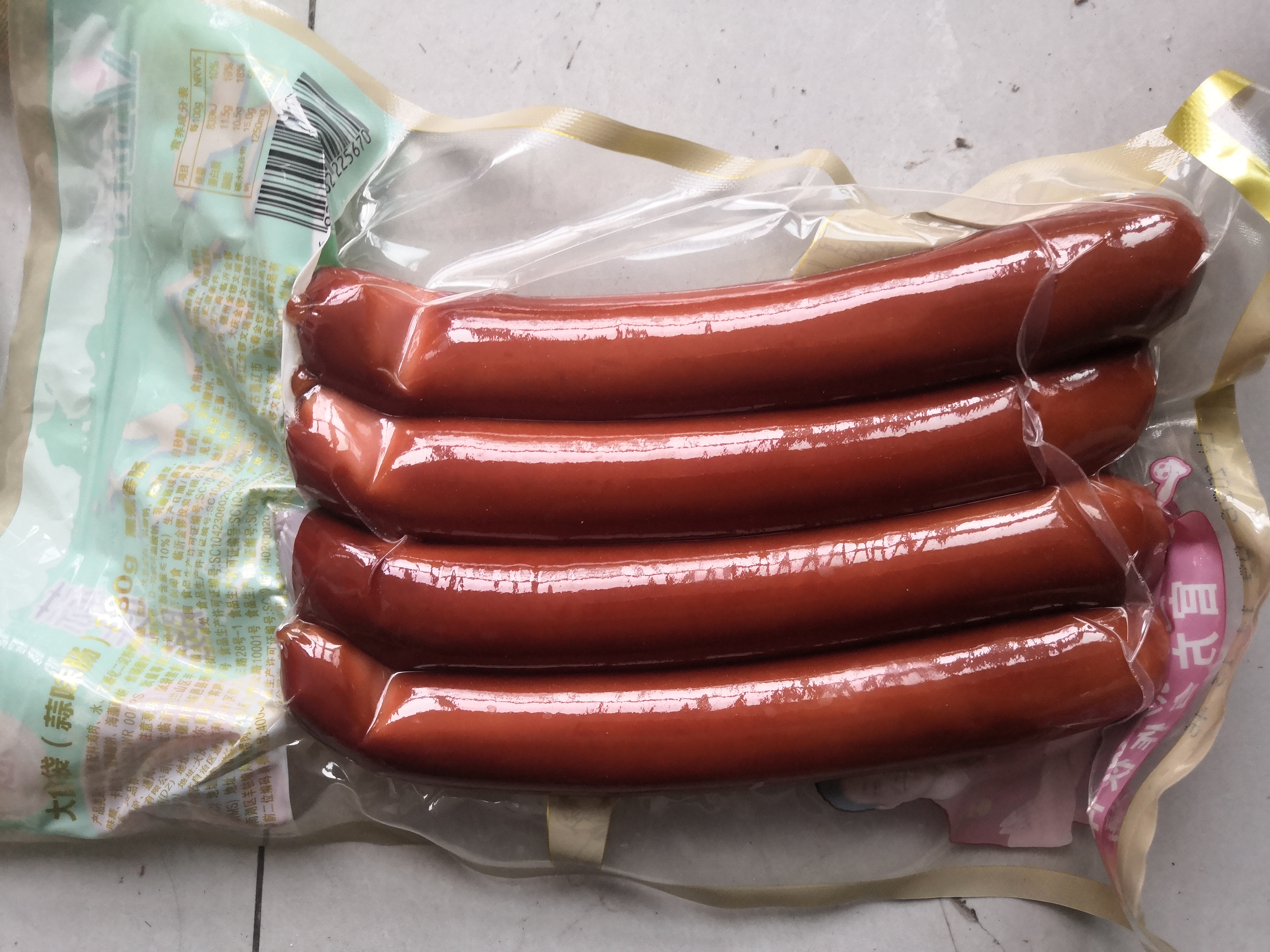 金锣金锣火腿肠大食袋蒜味肠380g/袋熏煮香肠开袋泡面搭档出游 实拍图
