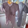 童泰婴儿连体衣春秋季纯棉新生儿衣服宝宝蝴蝶爬服和尚服紫色52cm 实拍图