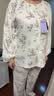 嫚熙（EMXEE）睡衣春夏季孕妇装衣服裤子哺乳待产产后月子服家居服套装弹力丝麻 浅草曼波-两件套（无哺乳口调节带 套头款） XL（适穿135-160斤） 实拍图