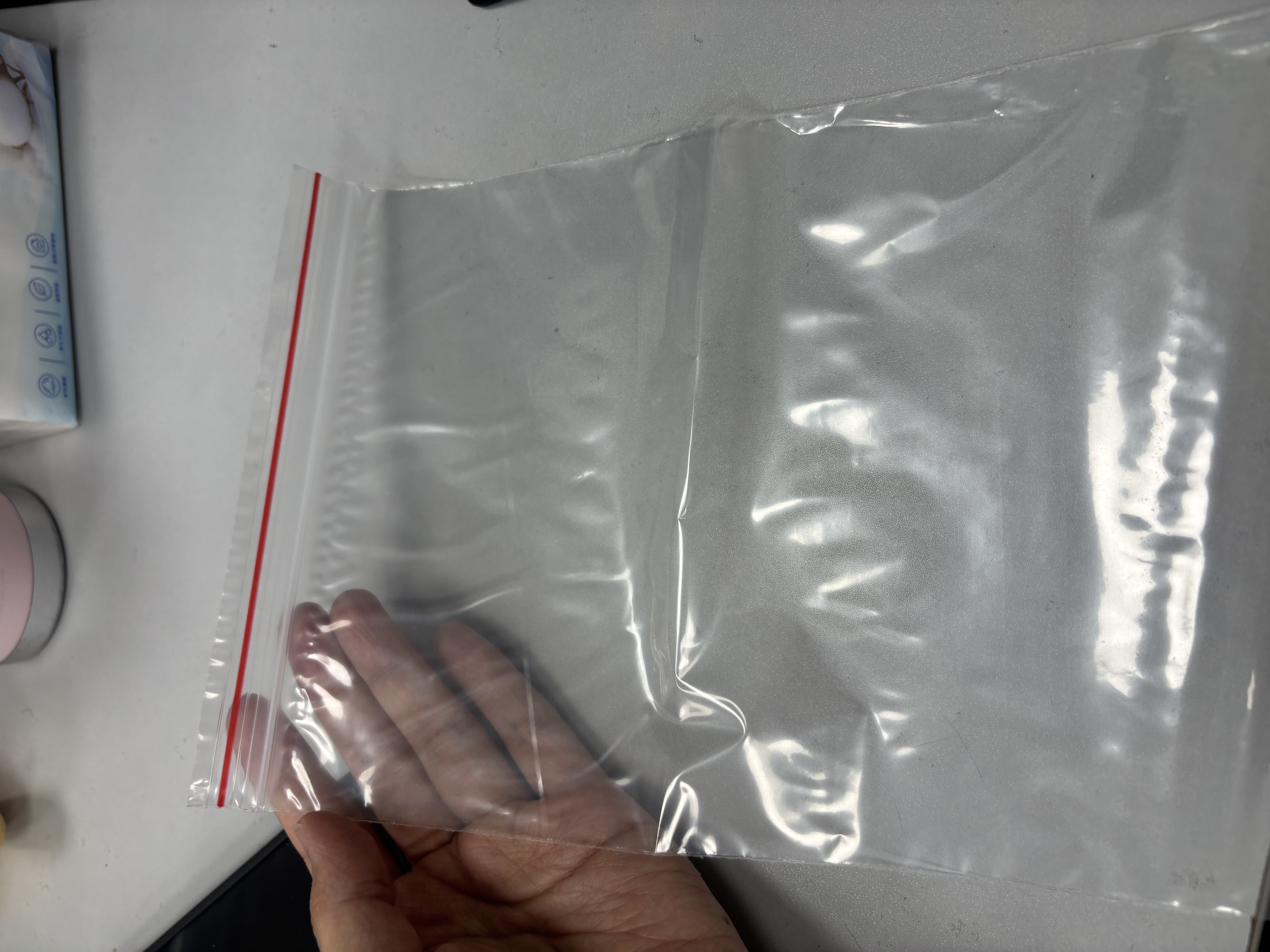 网诺自封袋透明加厚密封袋食品级PE封口袋分装样品大号塑料袋防水包装袋子白边10号特厚100只【24*35】12丝 实拍图