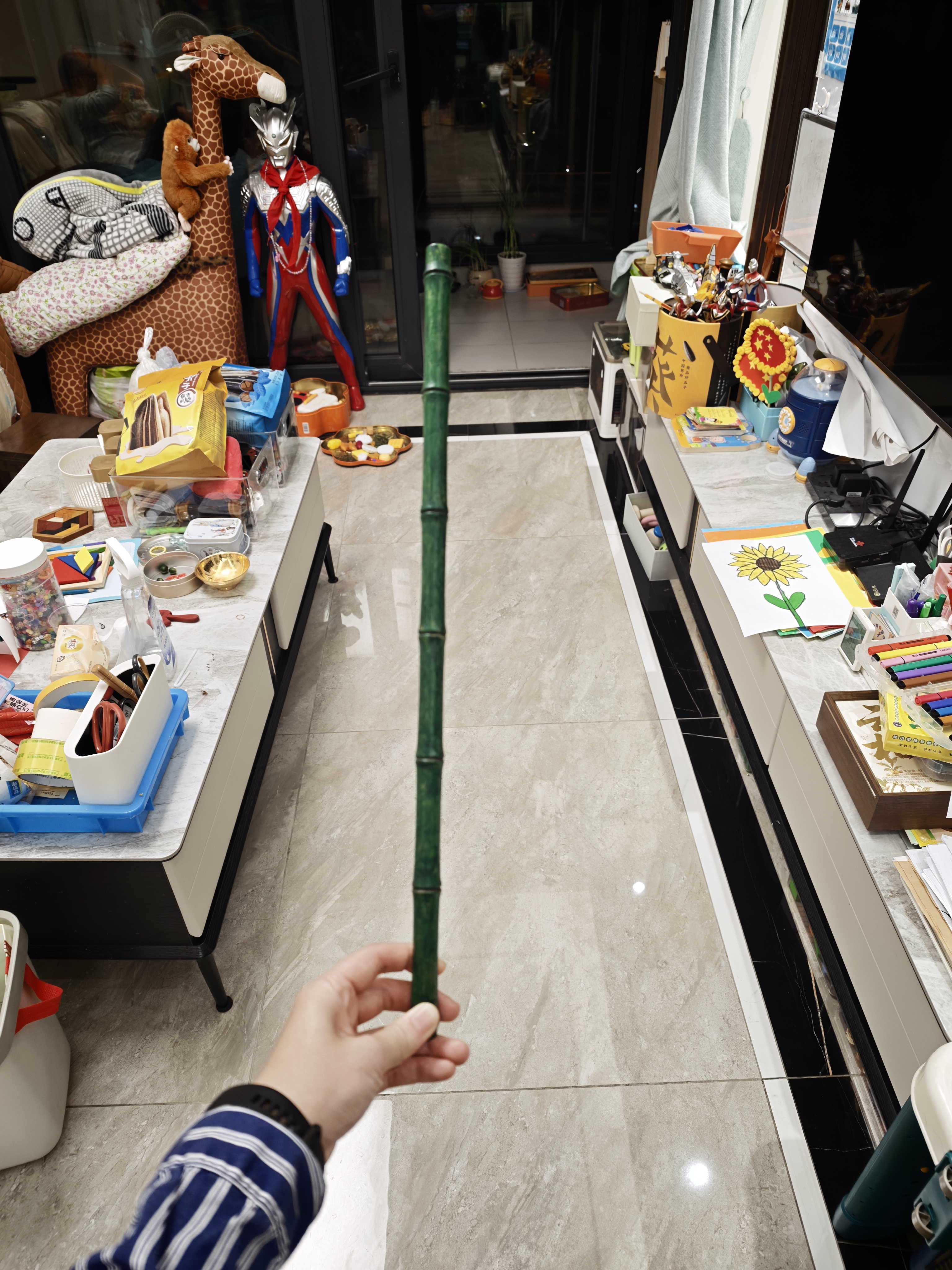 得印戒尺打不伤儿童教鞭戒尺子教师专用加家法专用不易断檀木竹节小木棍指挥棒手把件短棍圆棍7900 实拍图
