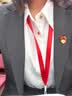尚都比拉商务休闲白色衬衫女春秋季职业正装光泽感气质金属扣长袖衬衣上衣 实拍图