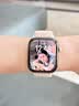 Apple/苹果 Watch Series 12 智能手表GPS款42毫米浅金色铝金属表壳沙砾色运动型表带S/M MJF14CH/B 实拍图