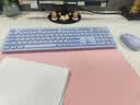 联想（Lenovo）无线键盘鼠标套装 键鼠套装 全尺寸键盘 商务办公 USB 适用笔记本台式机一体机 KN220 紫色 实拍图