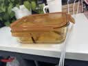 拜杰高硼硅玻璃饭盒上班族饭盒微波炉冰箱保鲜盒 1000ml长形两隔 实拍图