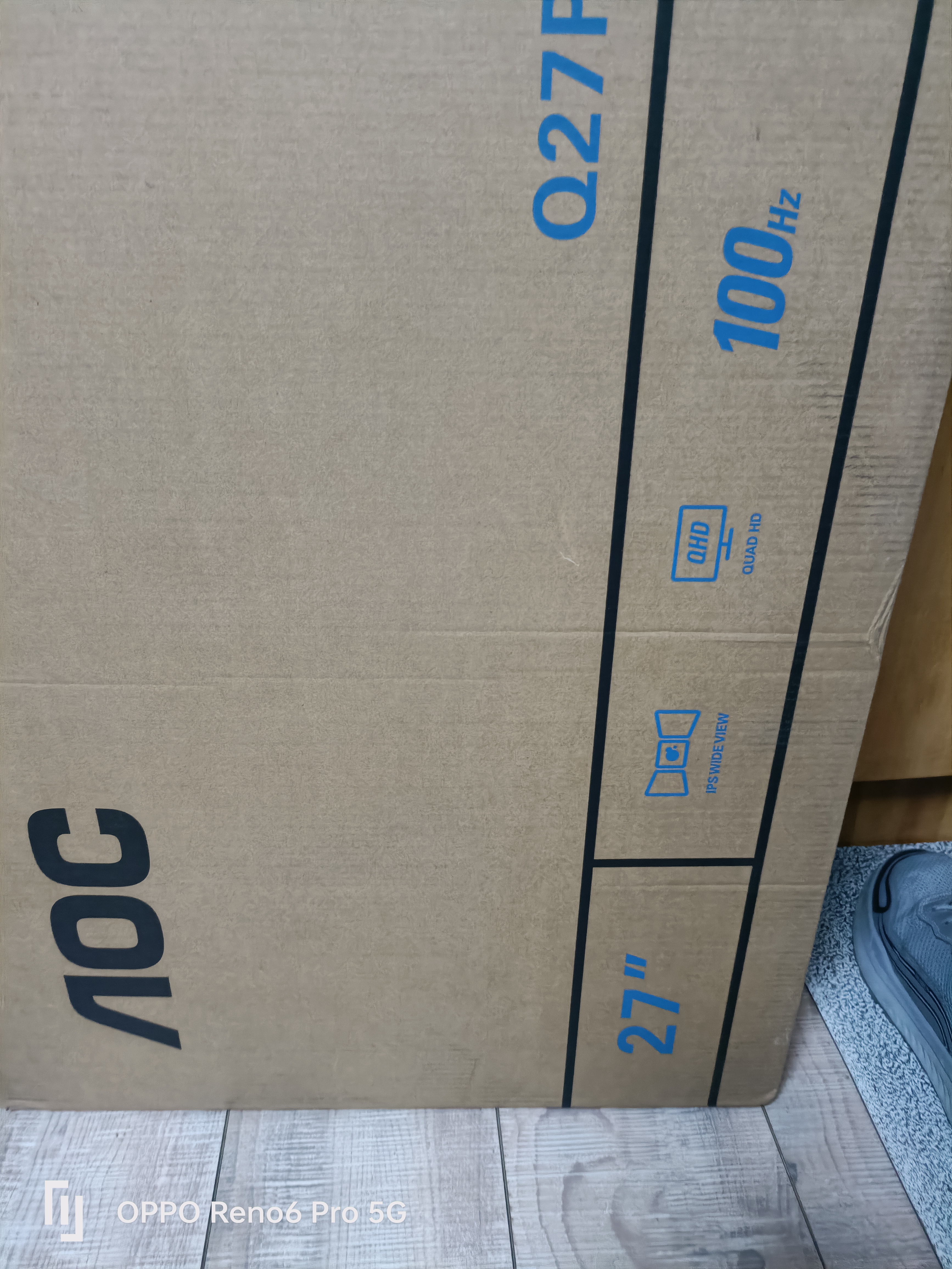 AOC显示器2K 27英寸 IPS电脑显示屏幕 升降旋转 办公学习护眼低蓝光 台式拓展笔记本外接扩展屏Q27P10 实拍图