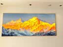 画拾冠背有靠山客厅装饰画2026年新款靠山图沙发背景墙挂画高端大气壁画 日照金山-A 150*60CM【建议1.8-2米沙发】 【金色】铝合金框-晶瓷画 实拍图