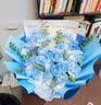 领香鲜花速递33朵香槟玫瑰花束送老婆表白女友生日礼物全国同城配送 33朵碎冰蓝玫瑰花束—星辰大海 实拍图