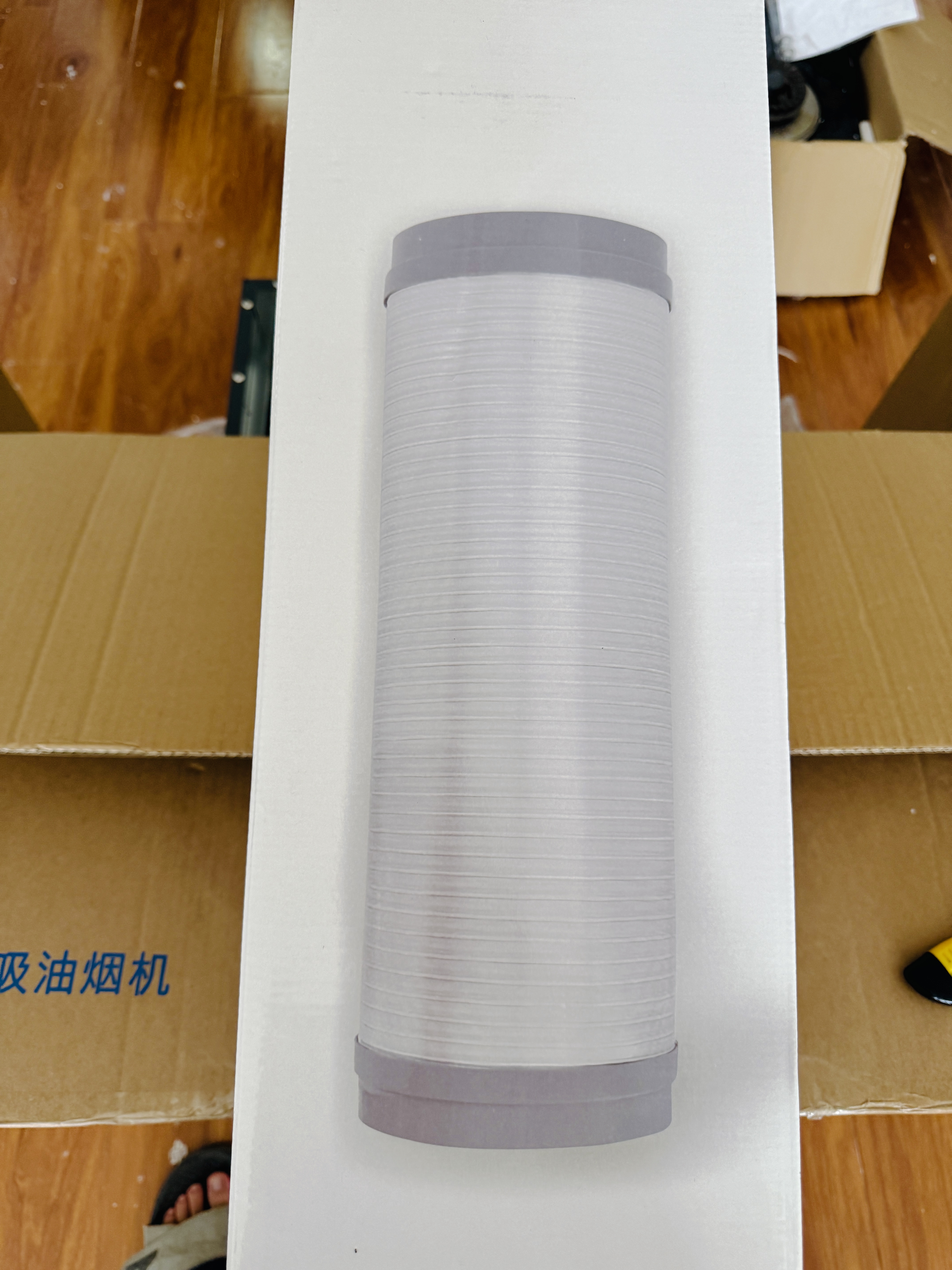 潜水艇（Submarine）加厚铝管油烟机排风管厨房烟道通风道止逆阀180烟管硬管2米 实拍图