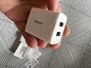 倍思双口充电头USB插座多口充电头5V2A/1A充电器插头 适用iPhone15/14/13华为小米安卓手机iPad平板 白 实拍图